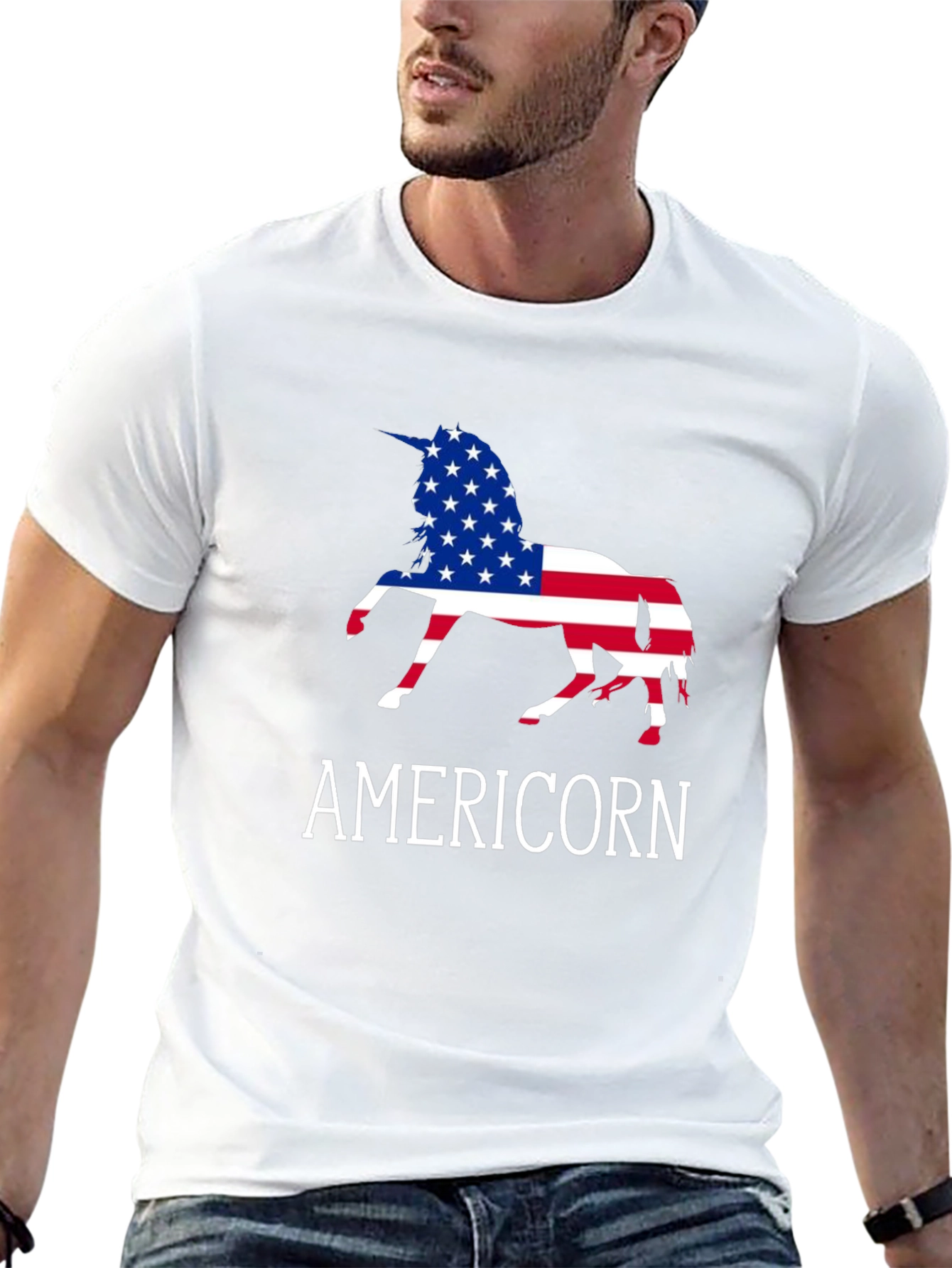 Americorn USA Flag Unicorn T-Shirt