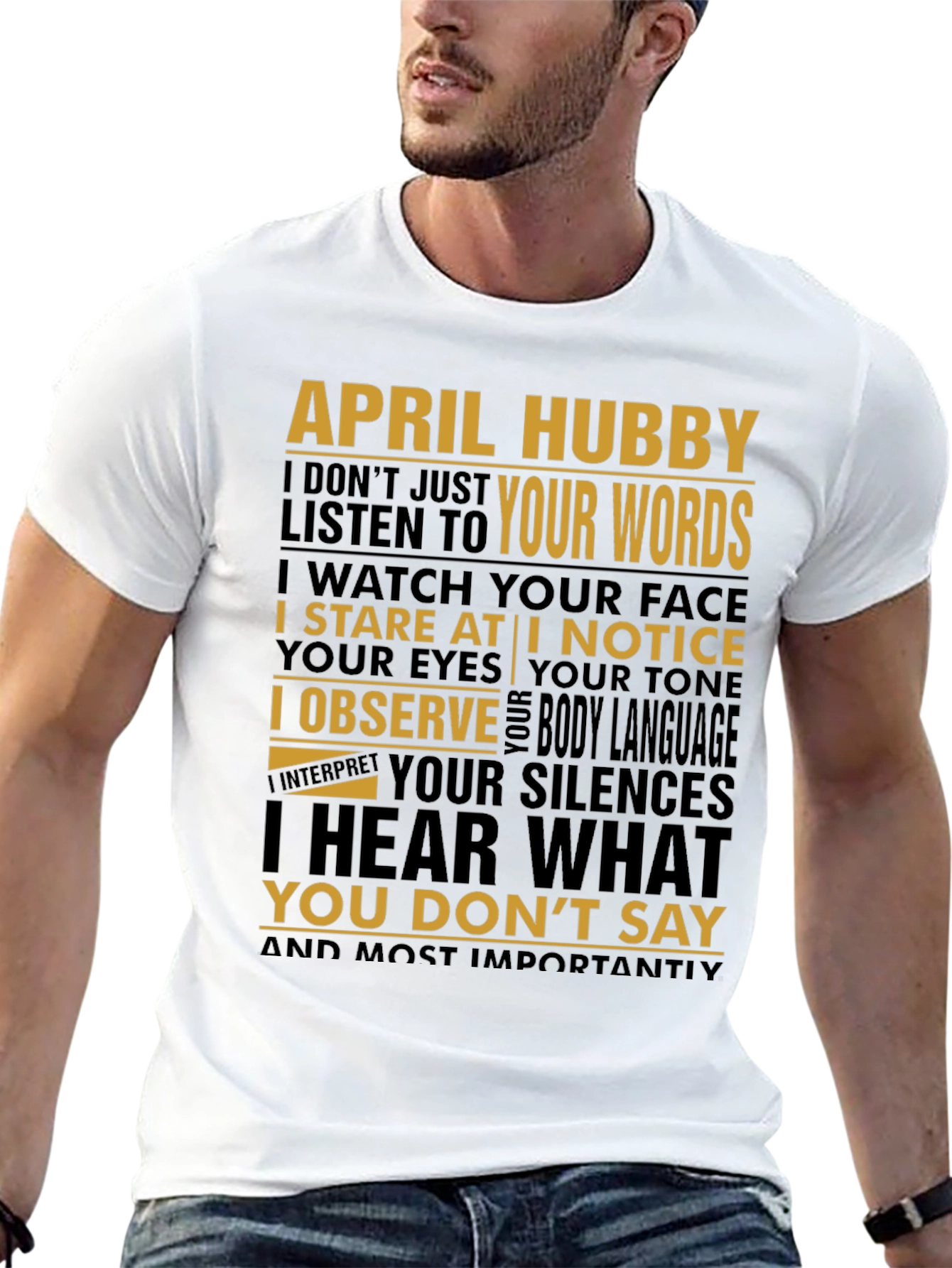April Hubby Graphic T-Shirt - Husband Appreciation Tee