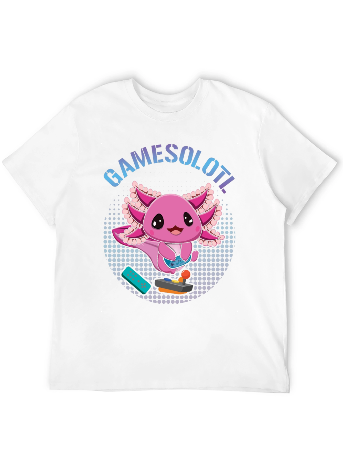 Gamesolotl Black T-Shirt - Gaming Axolotl