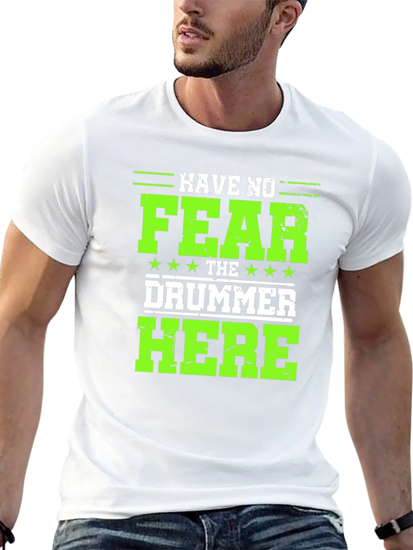 Have No Fear The Drummer Here Black T-Shirt