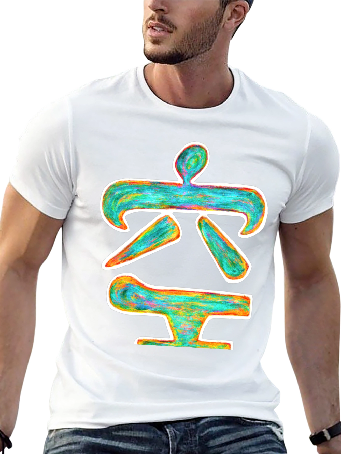 Abstract Symbol Black T-Shirt