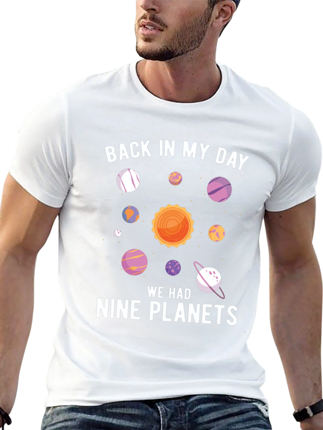 Back In My Day Nine Planets Funny Graphic Tee