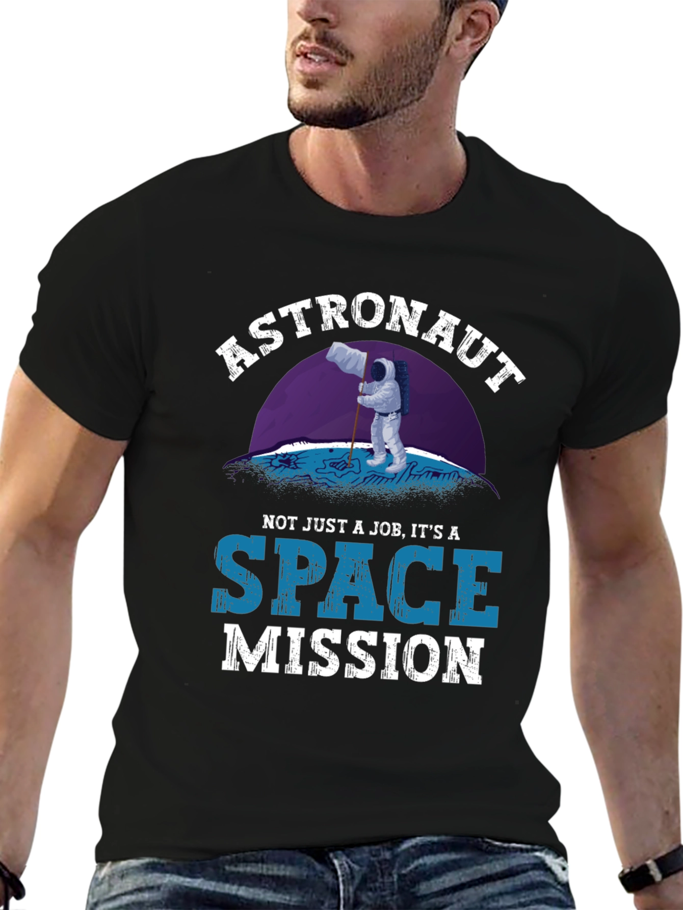Astronaut Space Mission Graphic T-Shirt