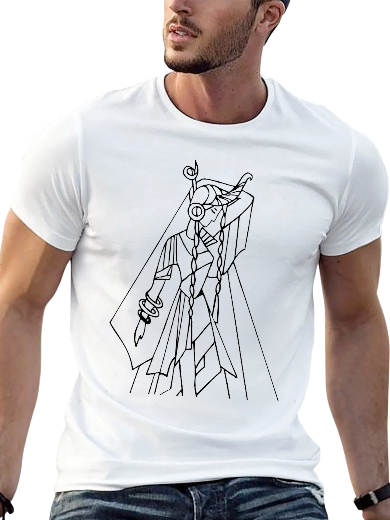 Geometric Line Art T-Shirt