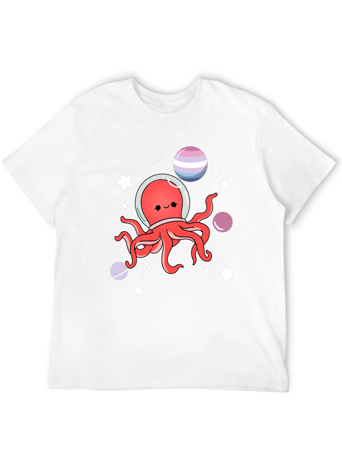 Astronaut Octopus T-Shirt - Space Kawaii Design