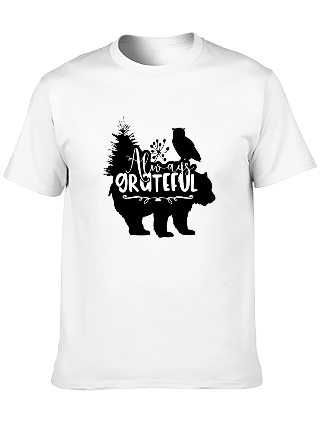 Always Grateful Graphic Print T-Shirt