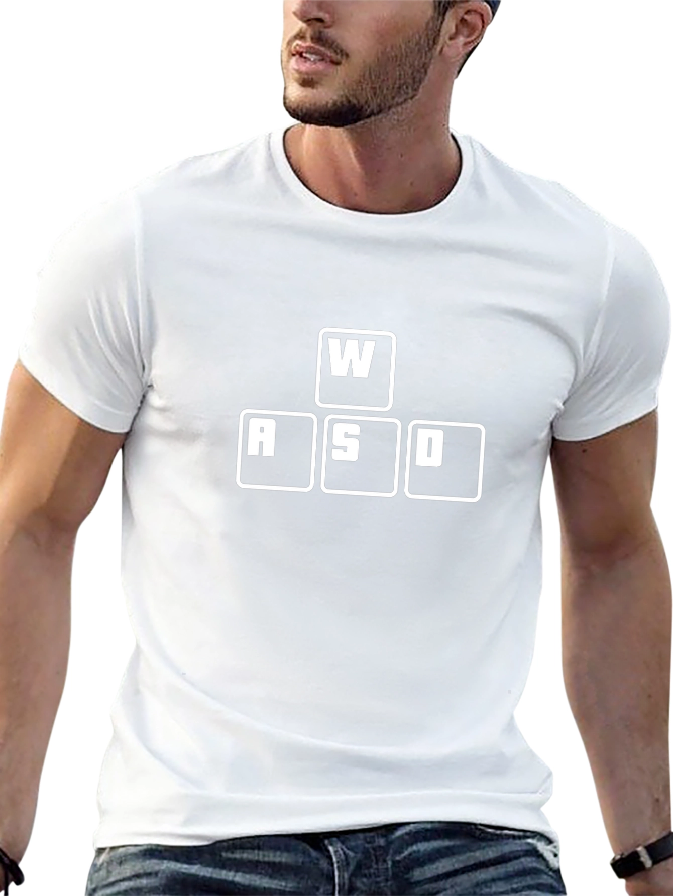 Gamer Tee: WASD Keys Black T-Shirt