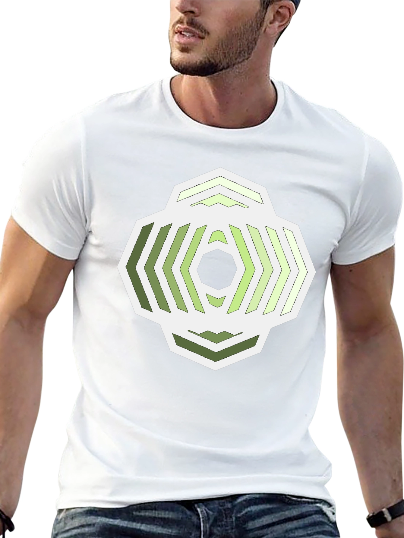 Geometric Pattern Black T-Shirt - Modern Style