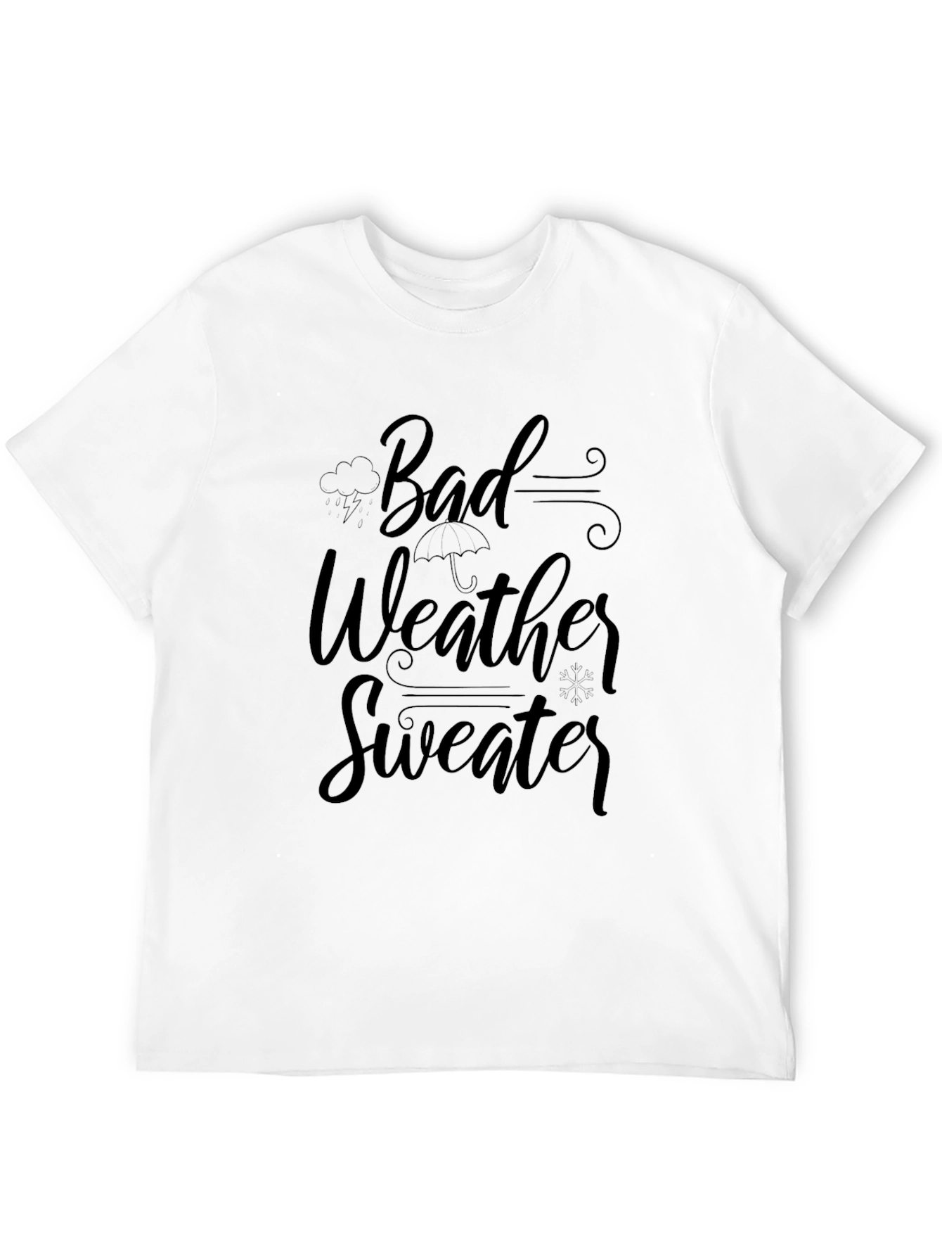 Bad Weather Sweater Graphic Tee - Black