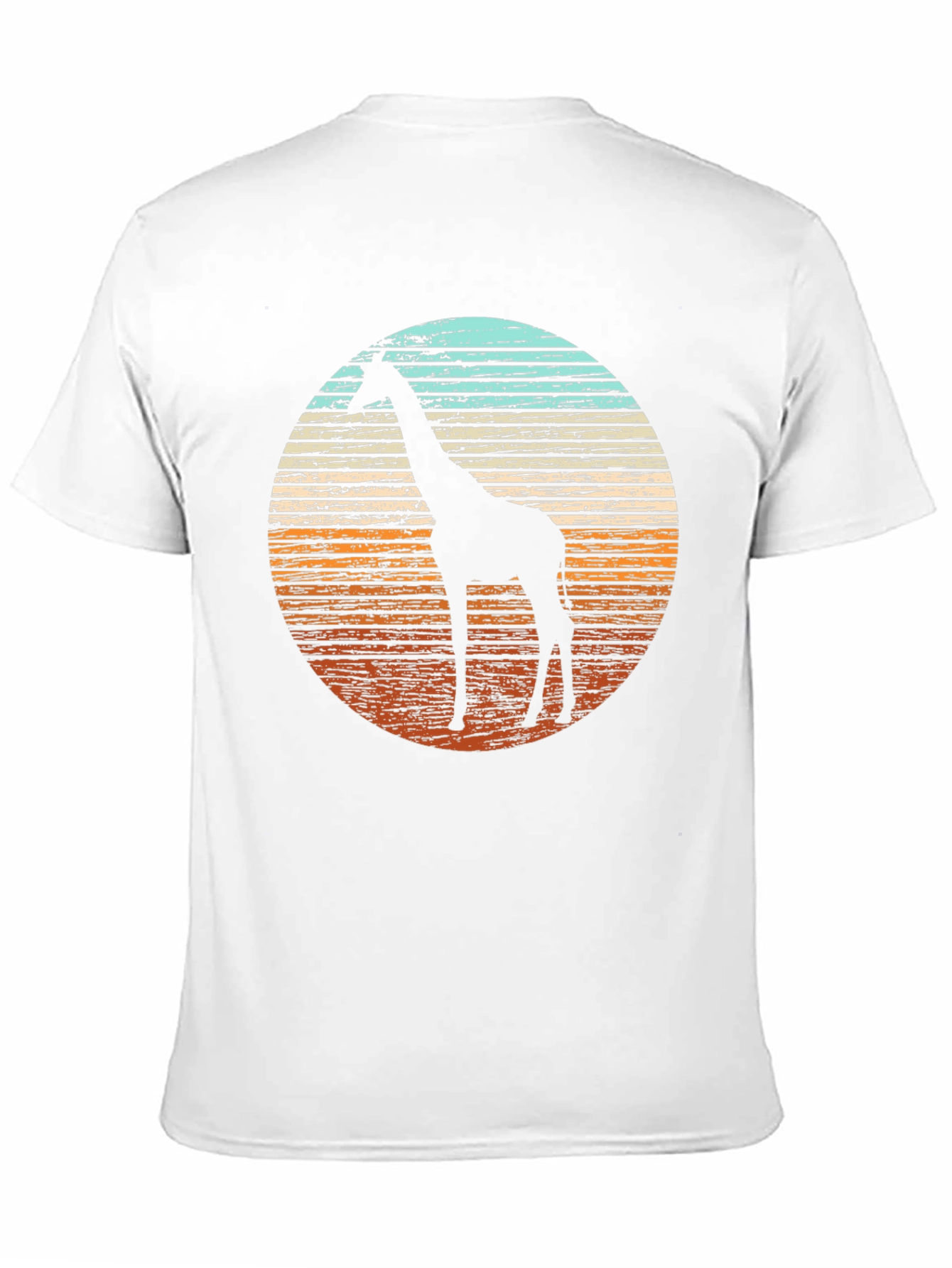 Giraffe Silhouette Sunset Graphic Tee