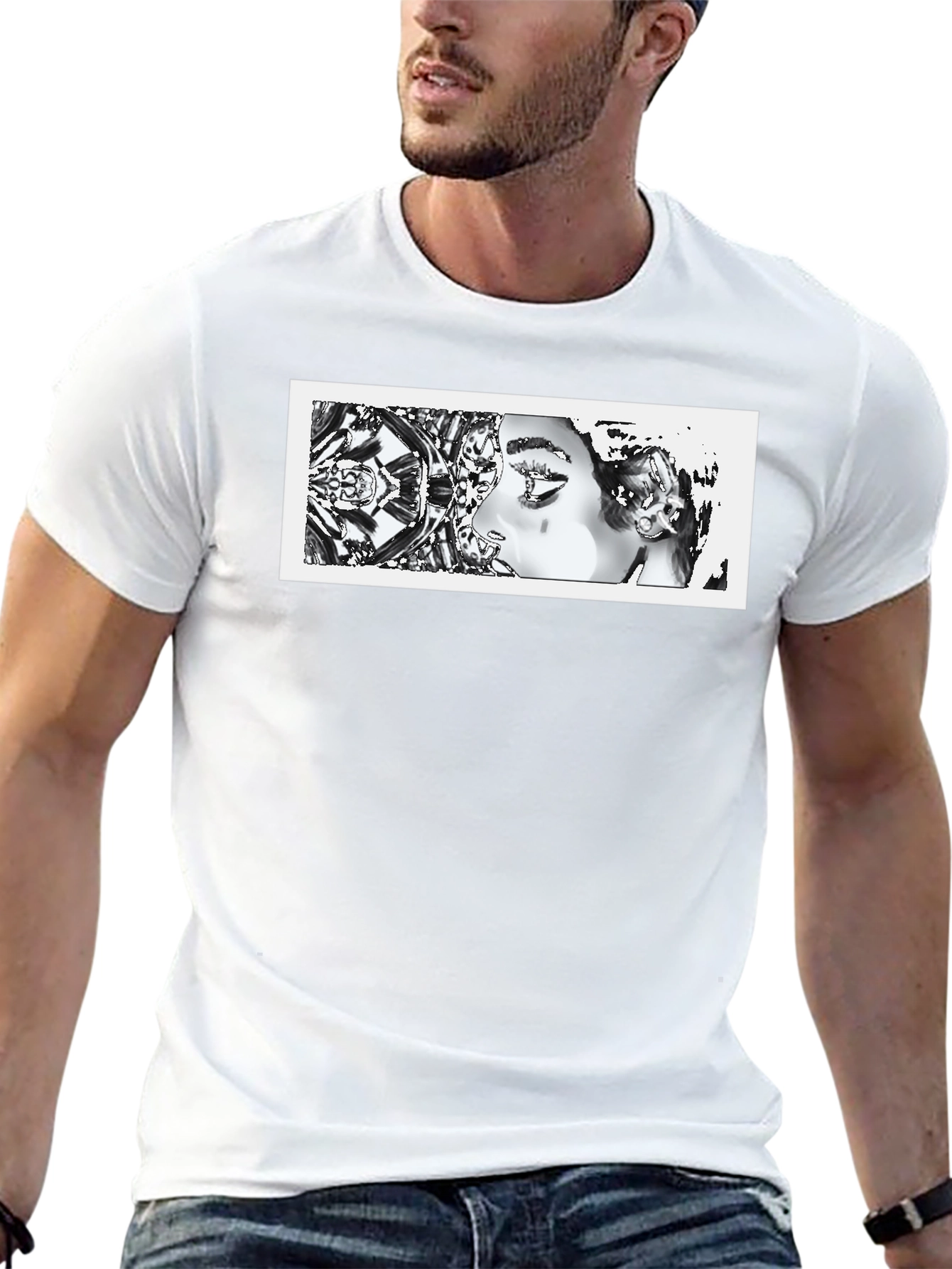 Abstract Art Graphic Black T-Shirt