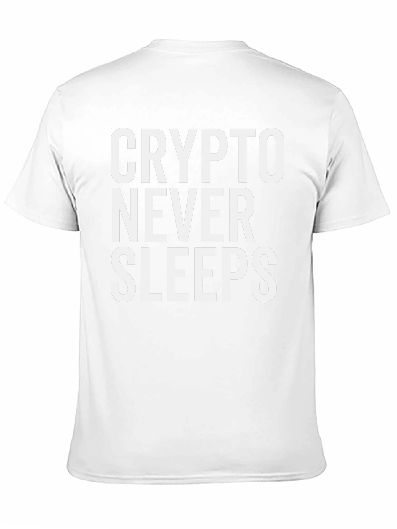 Crypto Never Sleeps Black Graphic Tee