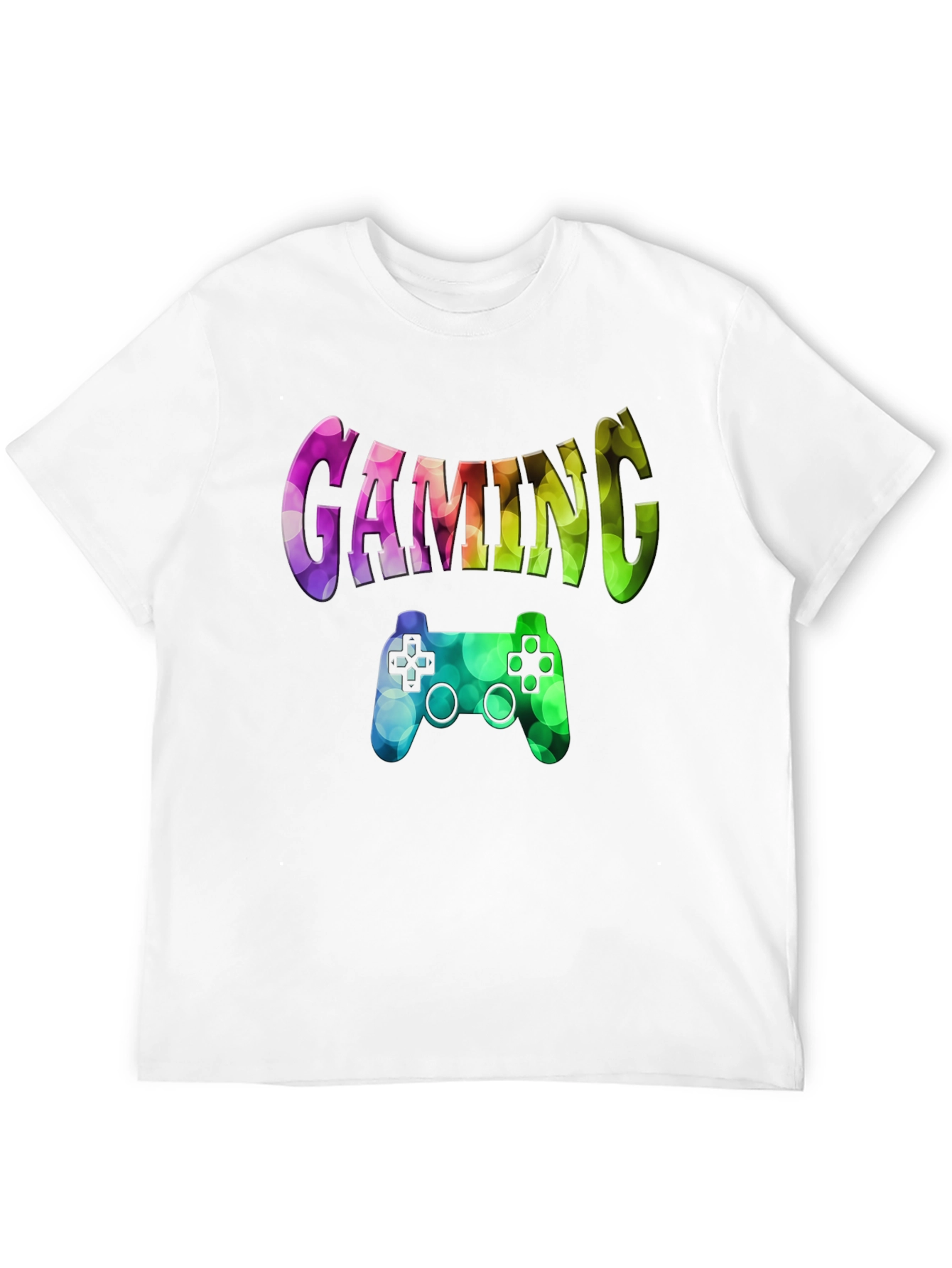 Gaming T-Shirt - Rainbow Game Controller Design