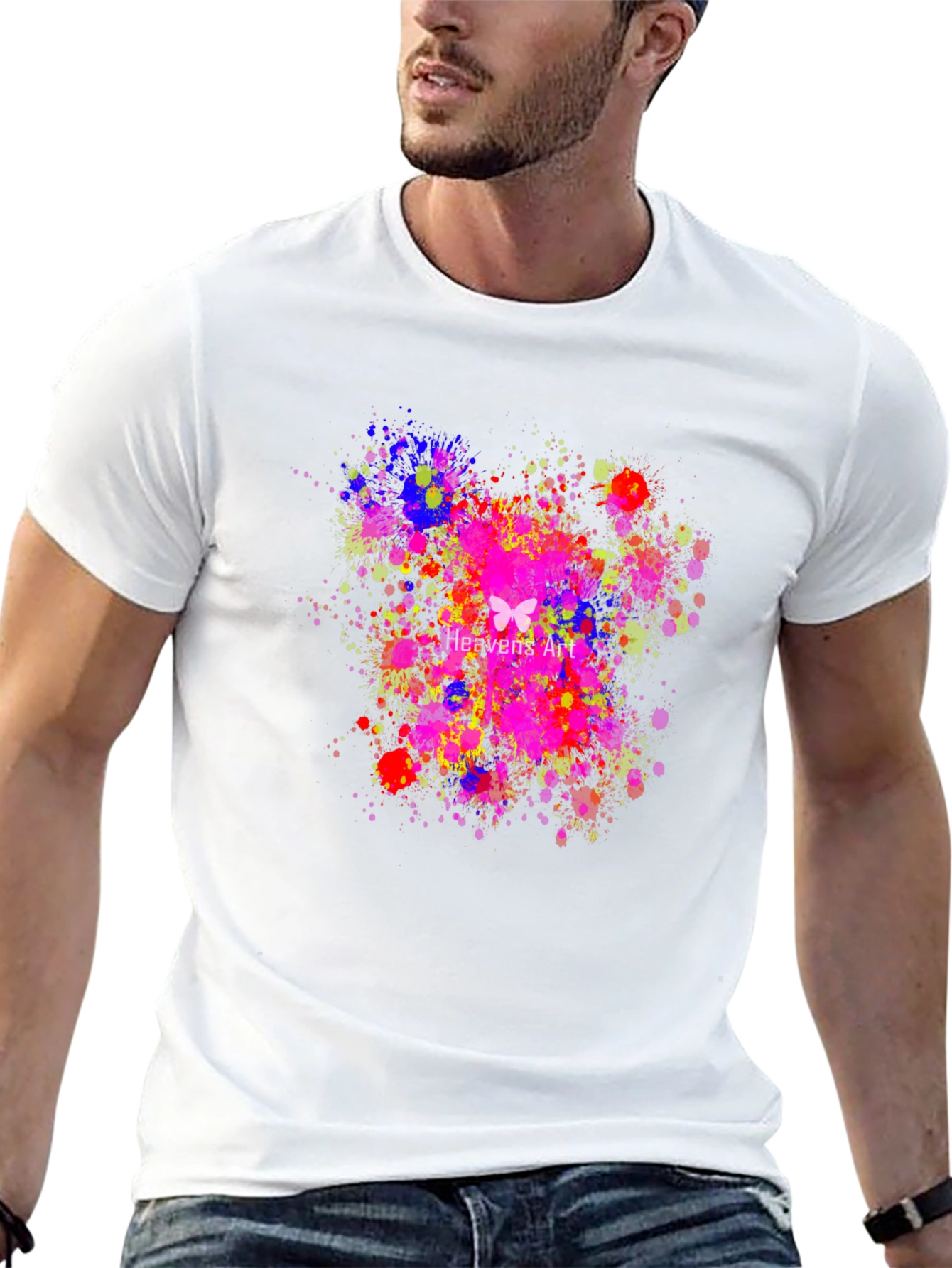Abstract Butterfly Art Black T-Shirt