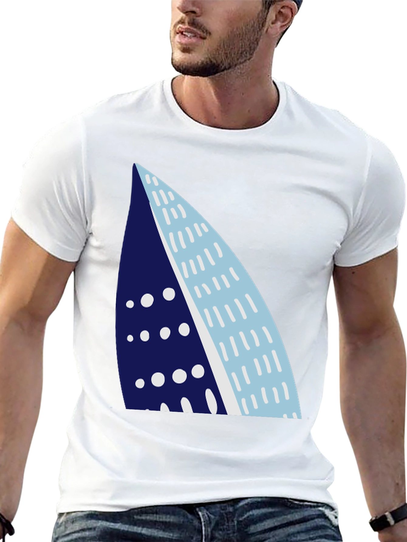 Abstract Sailboat Graphic T-Shirt