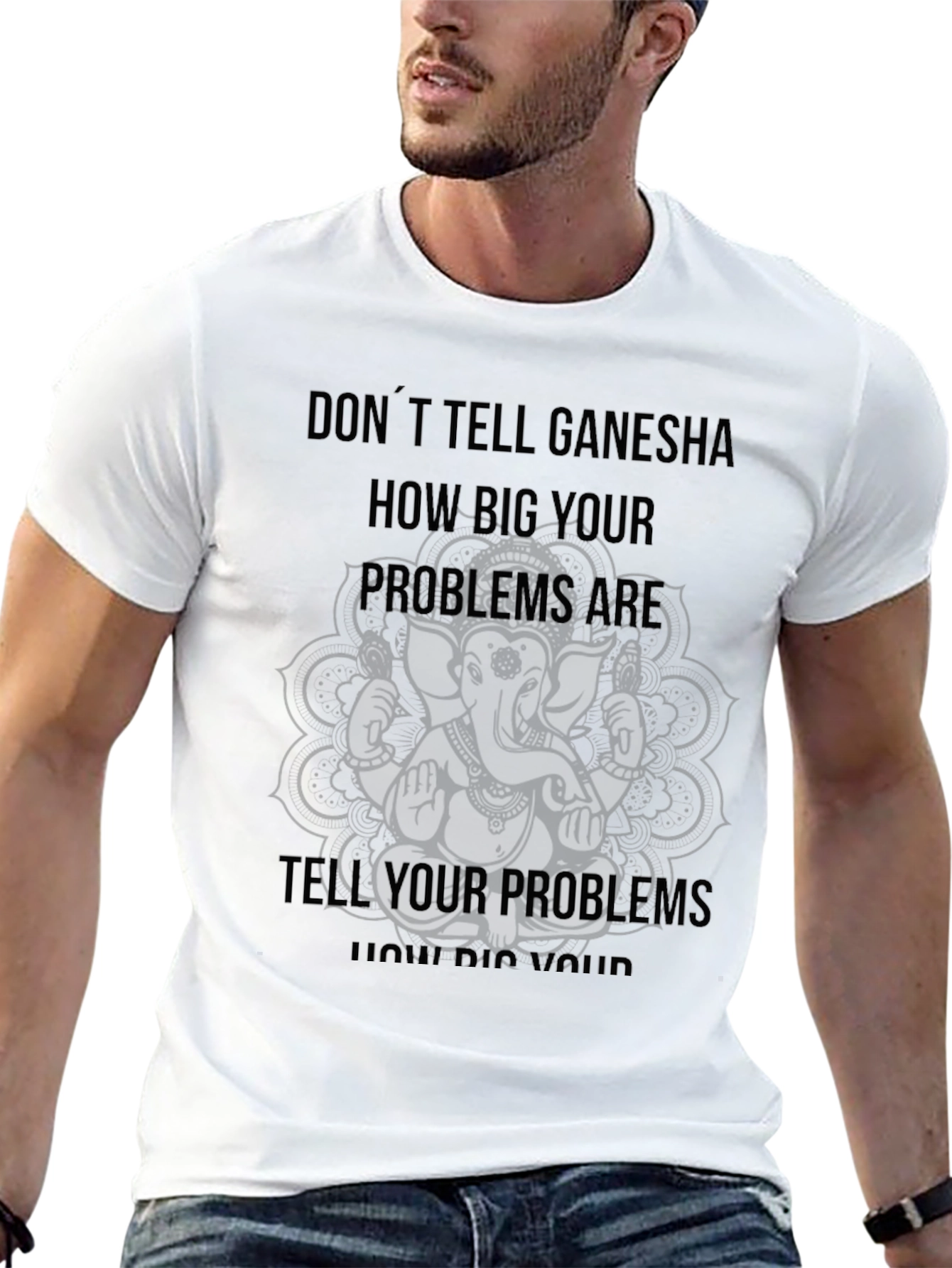 Ganesha Graphic Tee - Black Cotton Blend