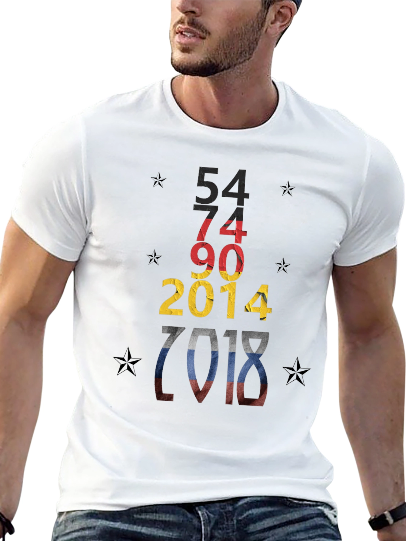 Germany Soccer Championship Years Black T-Shirt