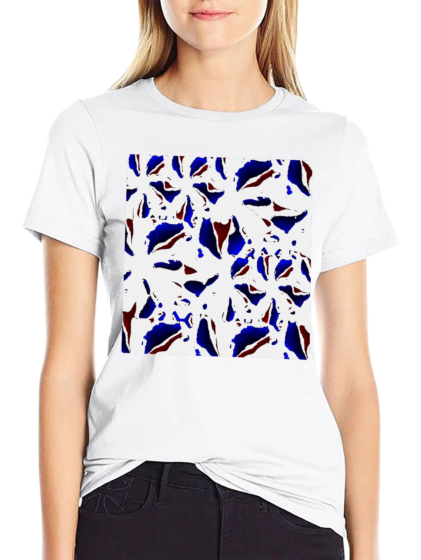 Abstract Floral T-Shirt: Modern Art Tee