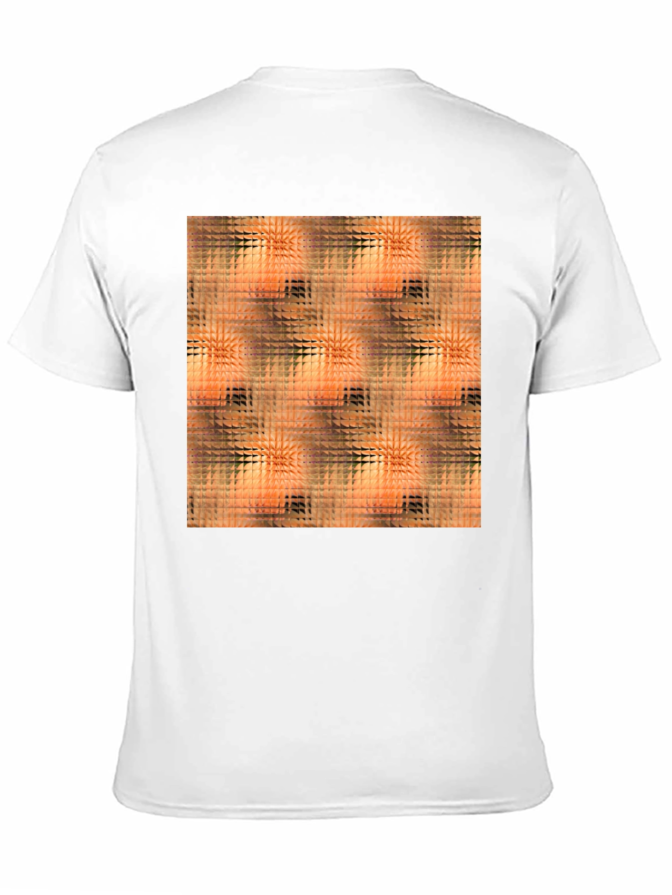 Geometric Triangle Pattern Black T-Shirt