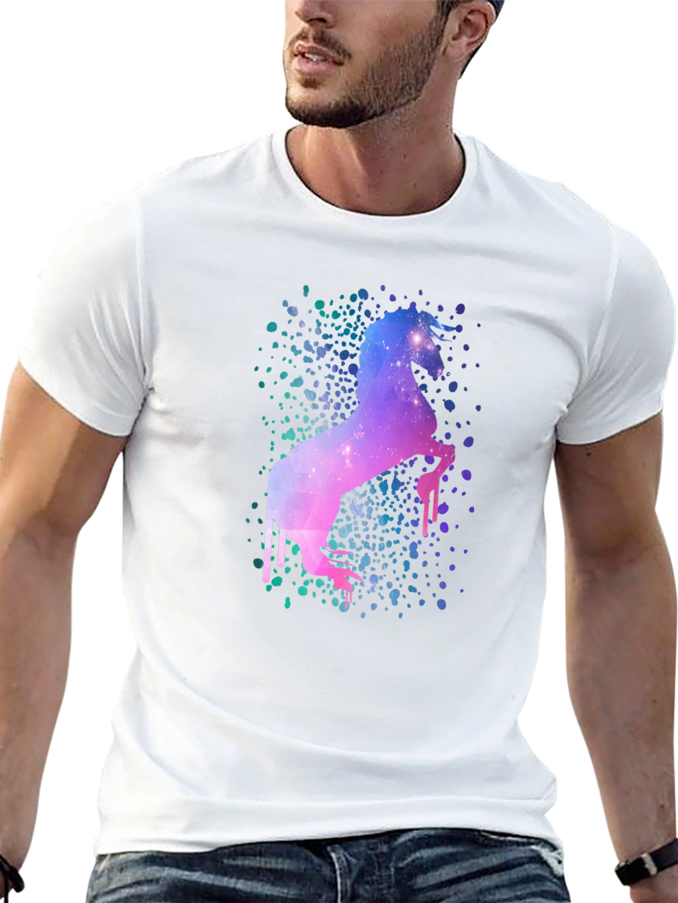 Galaxy Unicorn Black T-Shirt