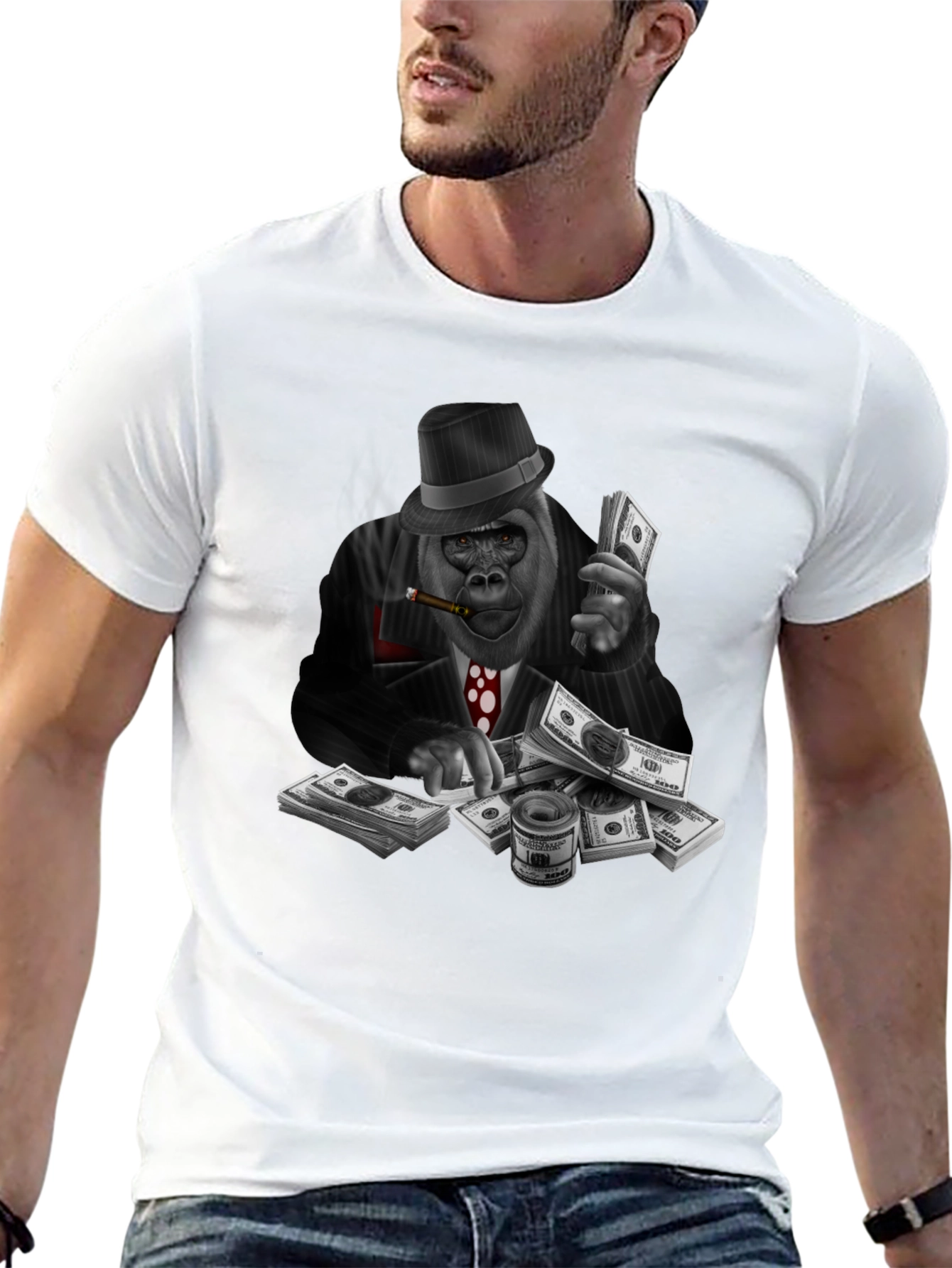 Gorilla Gangster Graphic Tee - Black