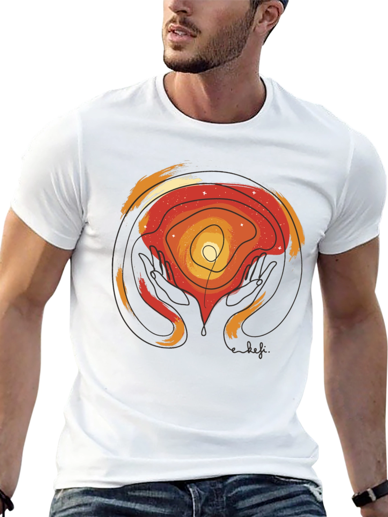 Abstract Graphic Print T-Shirt - Artful Comfort