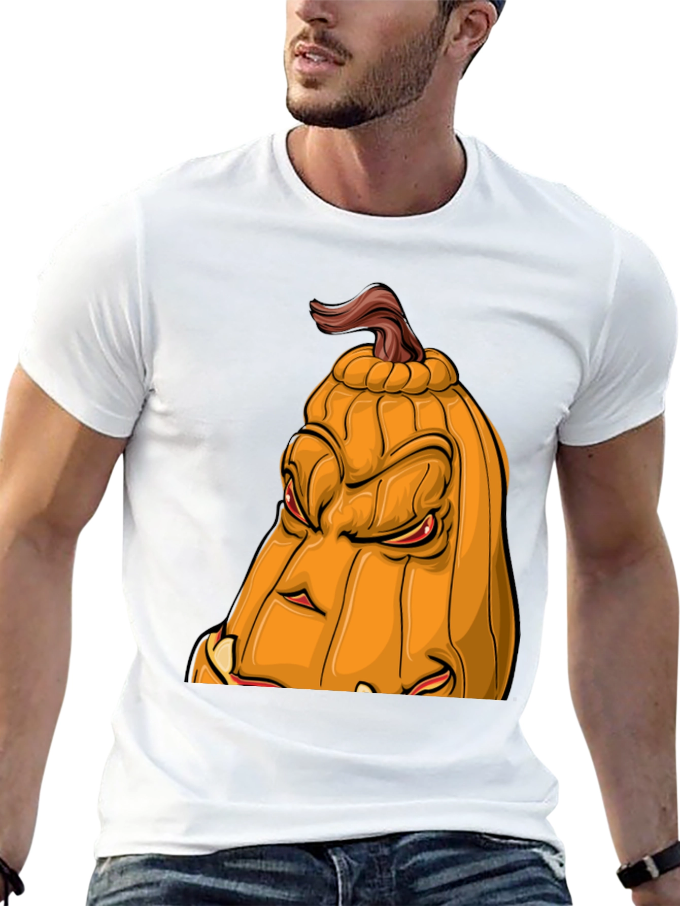 Halloween Pumpkin Face T-Shirt - Spooky Season Apparel