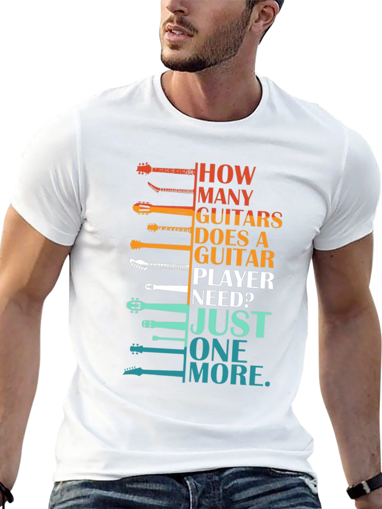 Guitar Player T-Shirt: How Many Guitars?