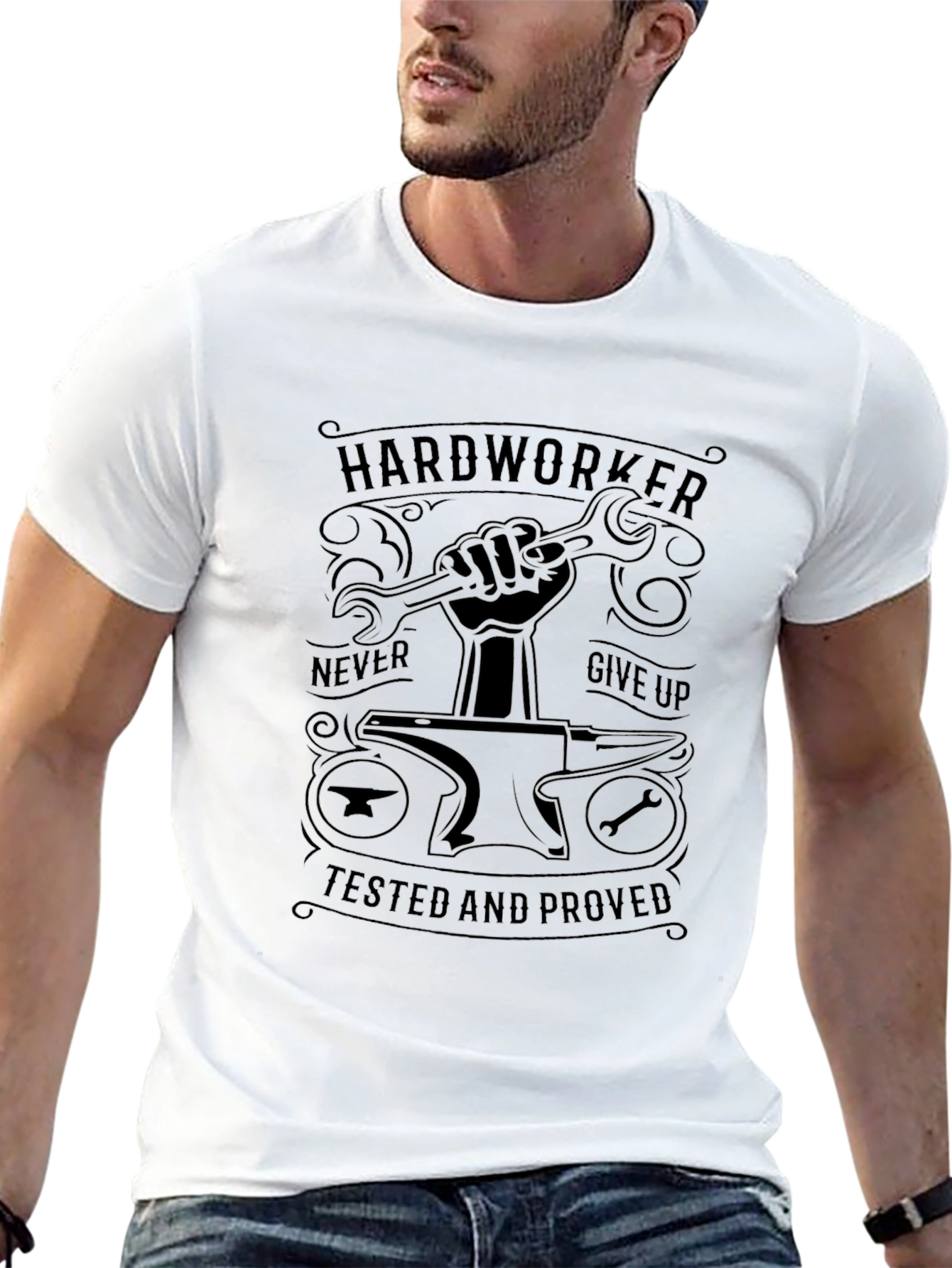 Hardworker Graphic Tee - Never Give Up
