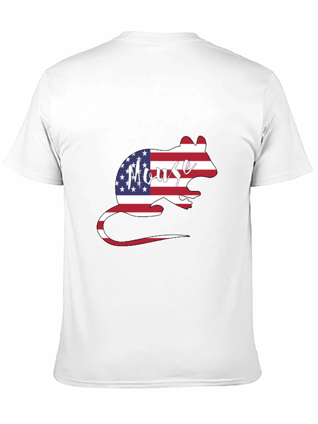 American Flag Mouse Graphic T-Shirt