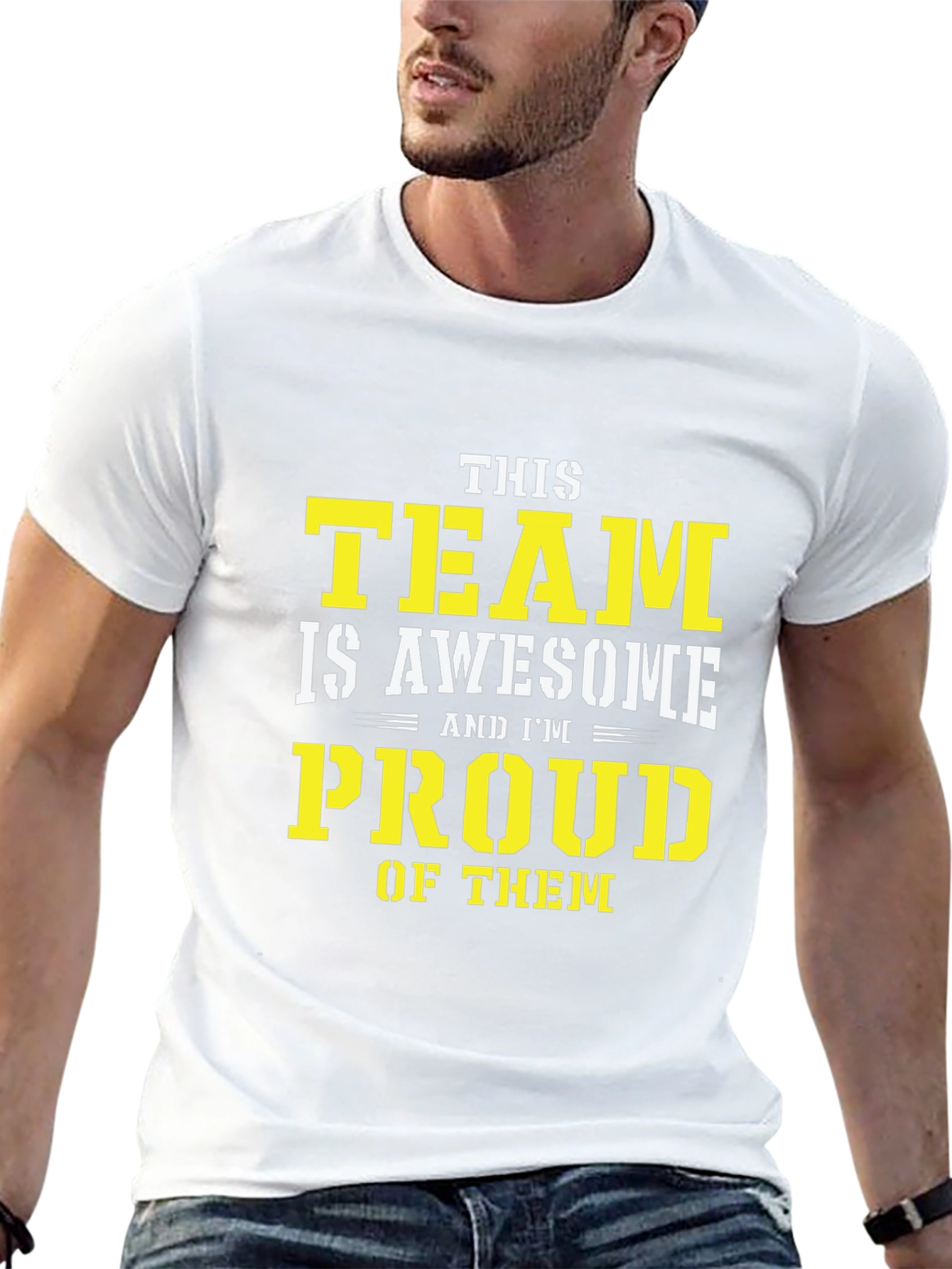 Awesome Team Proud Graphic Tee - Black
