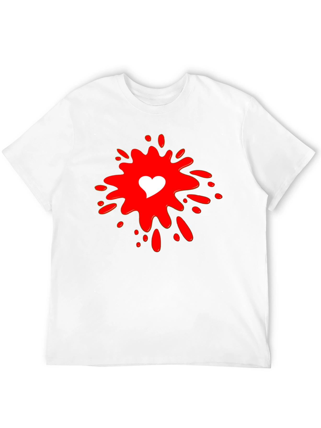 Heart Splash Graphic T-Shirt - Stylish Mens Tee