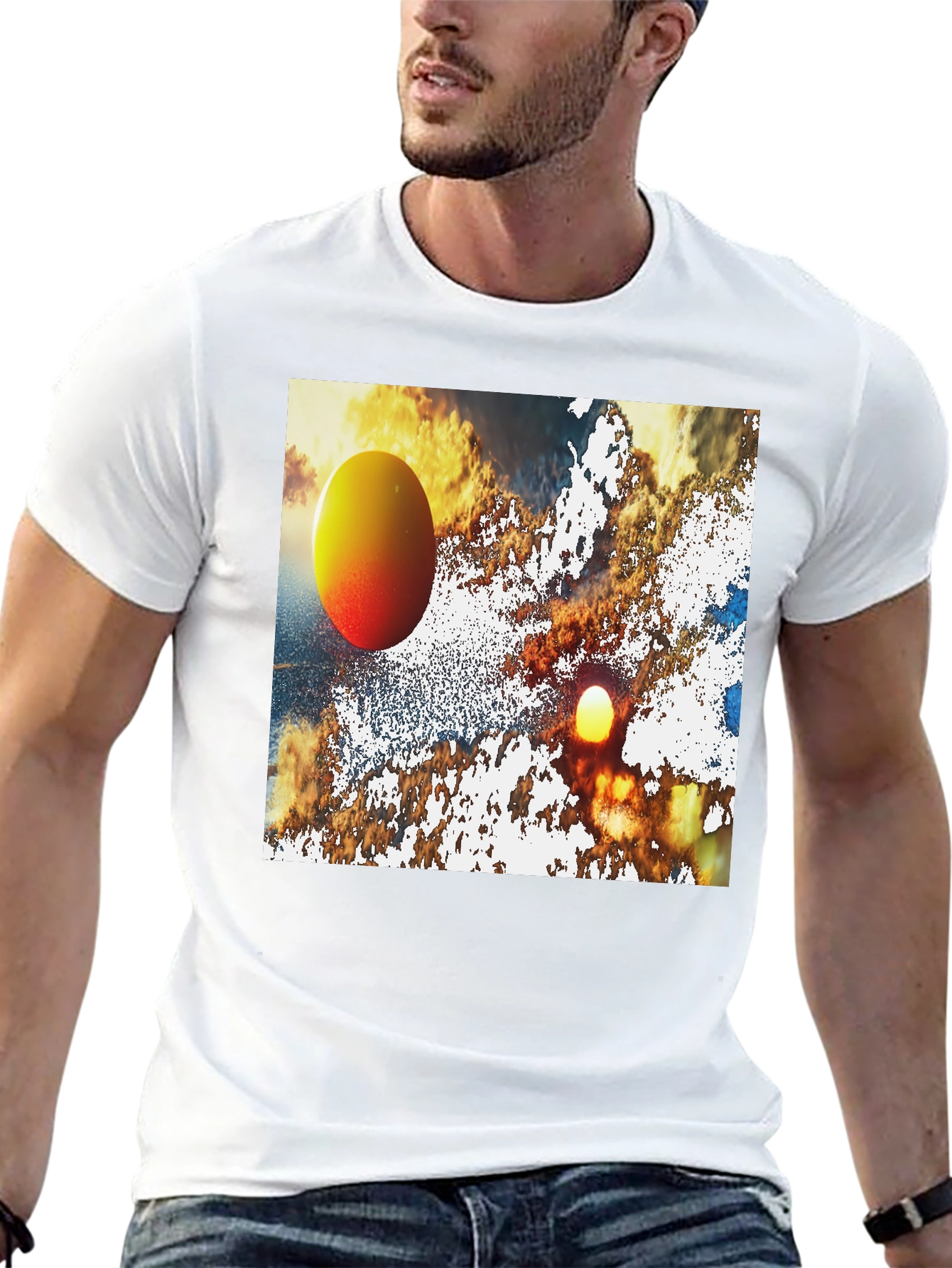 Abstract Sunset Graphic T-Shirt