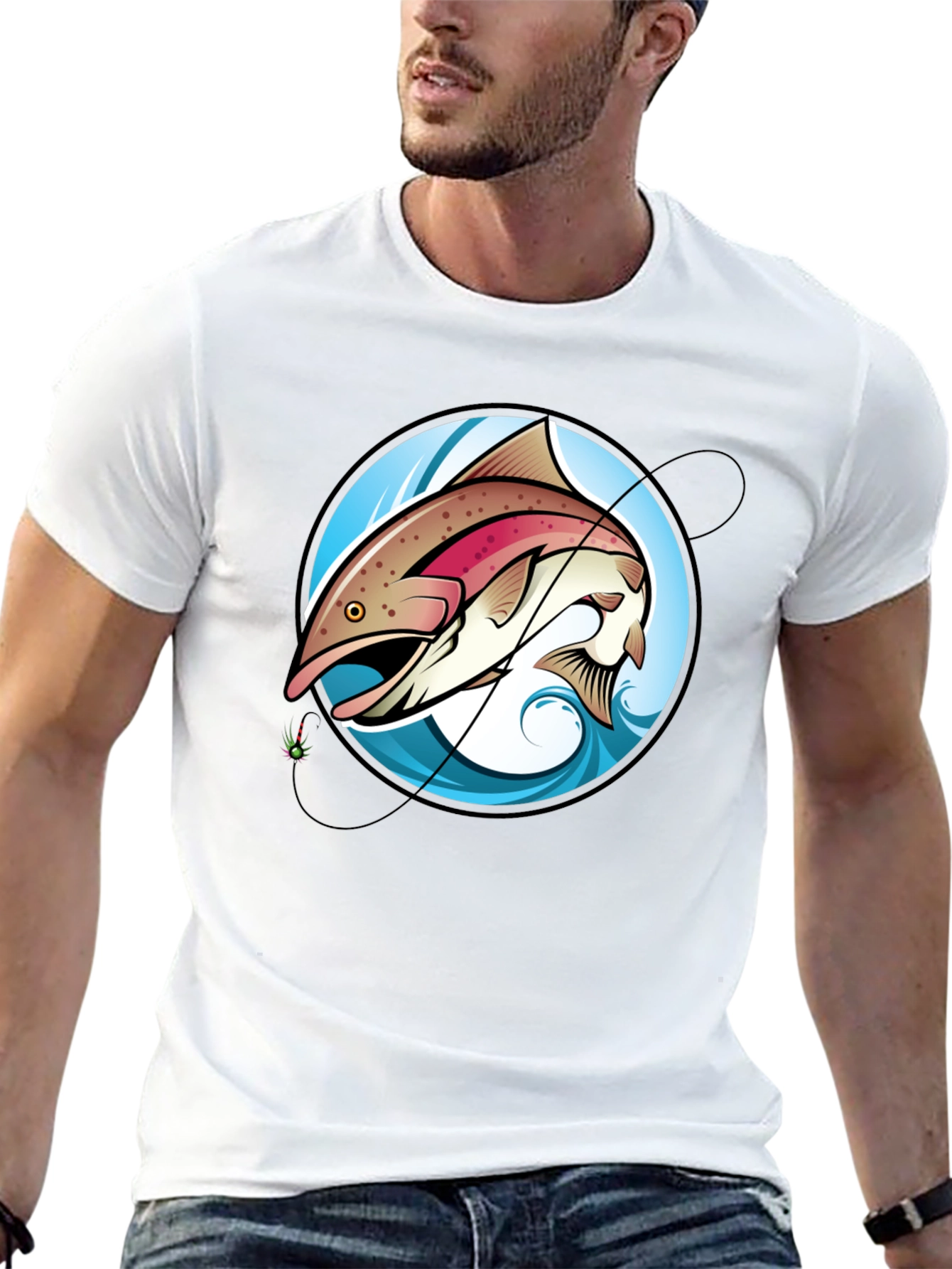 Fishing T-Shirt - Trout Design