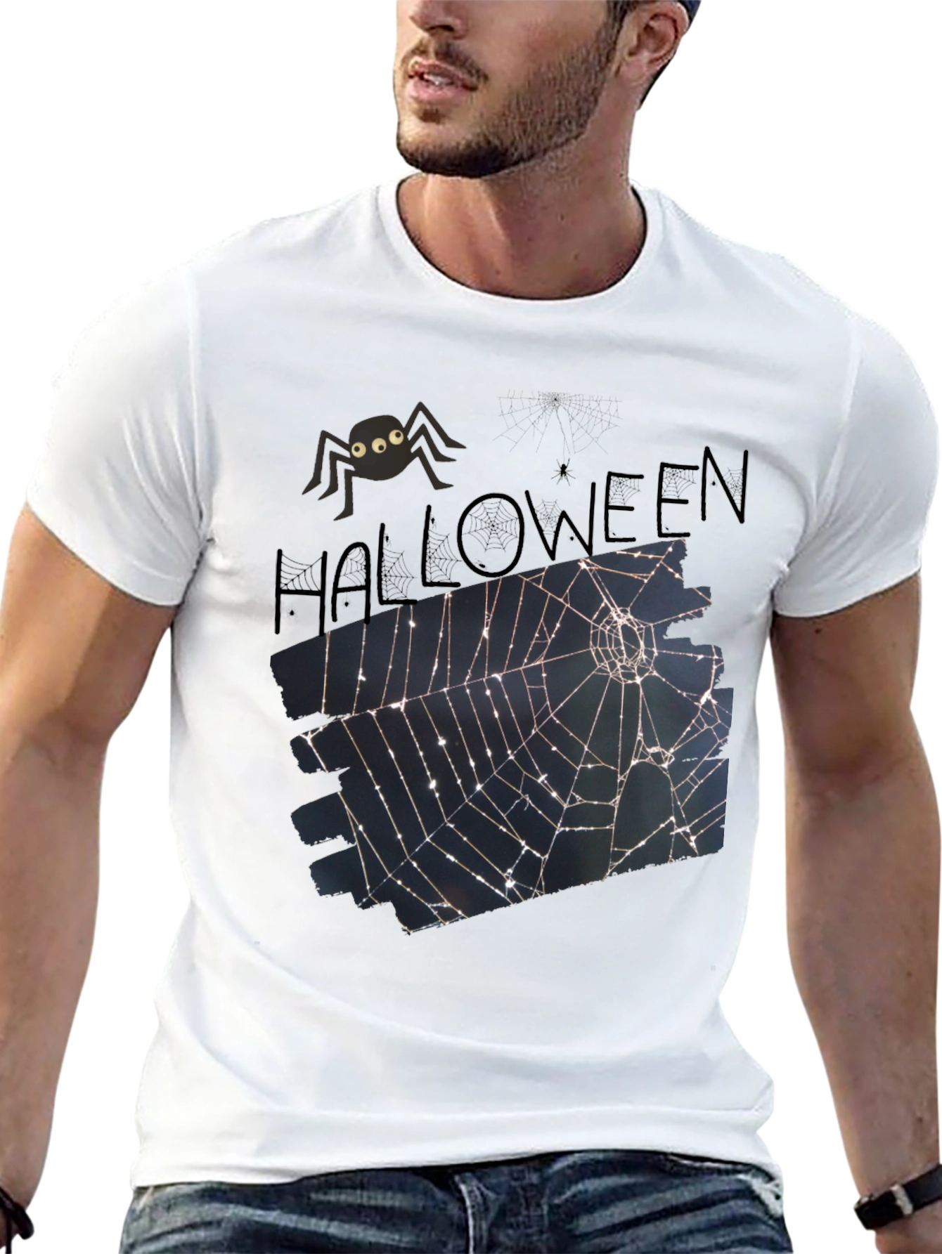 Halloween Spider Web T-Shirt - Spooky Tee