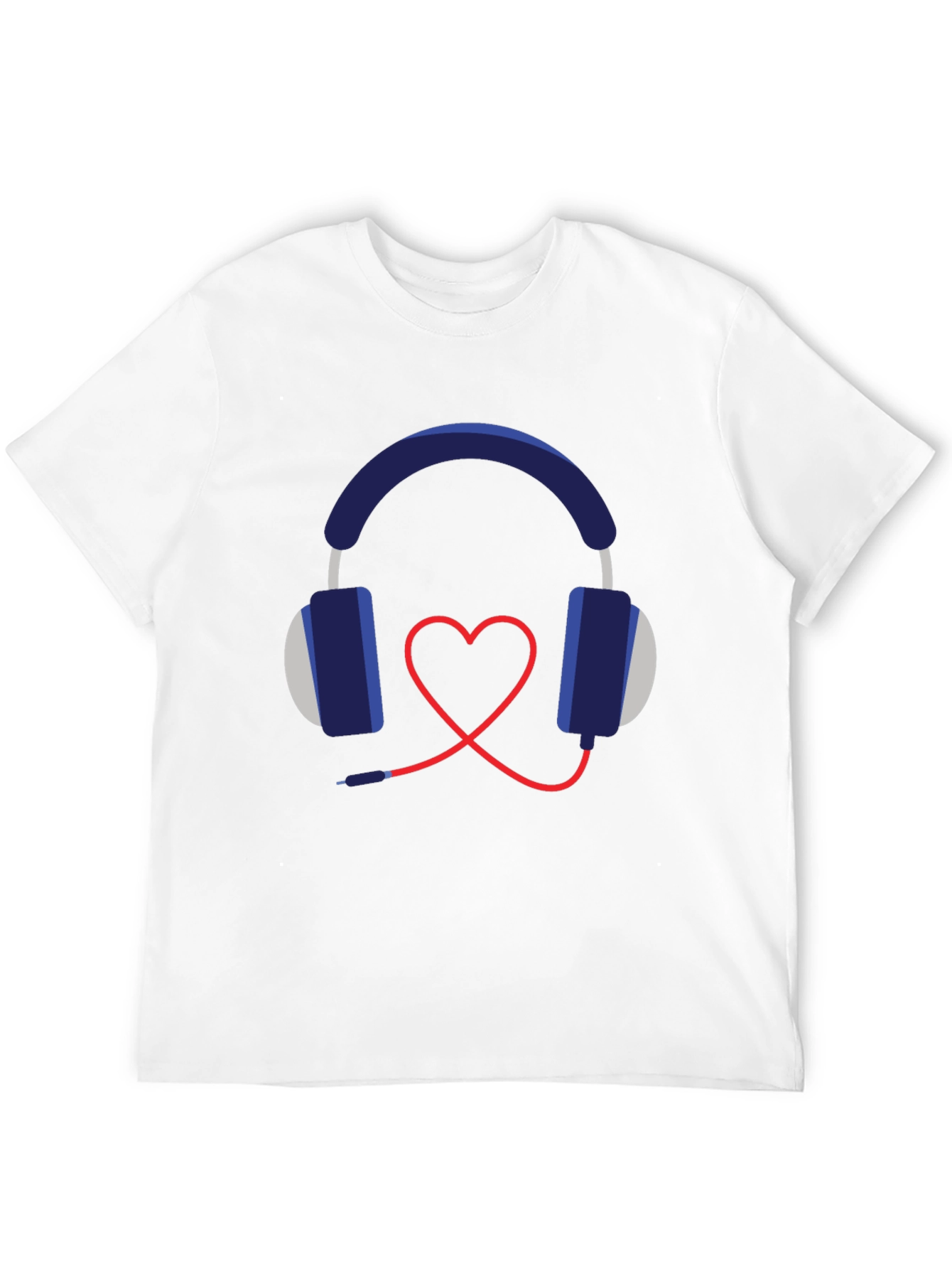 Heart Headphones Graphic T-Shirt - Music Lover Tee