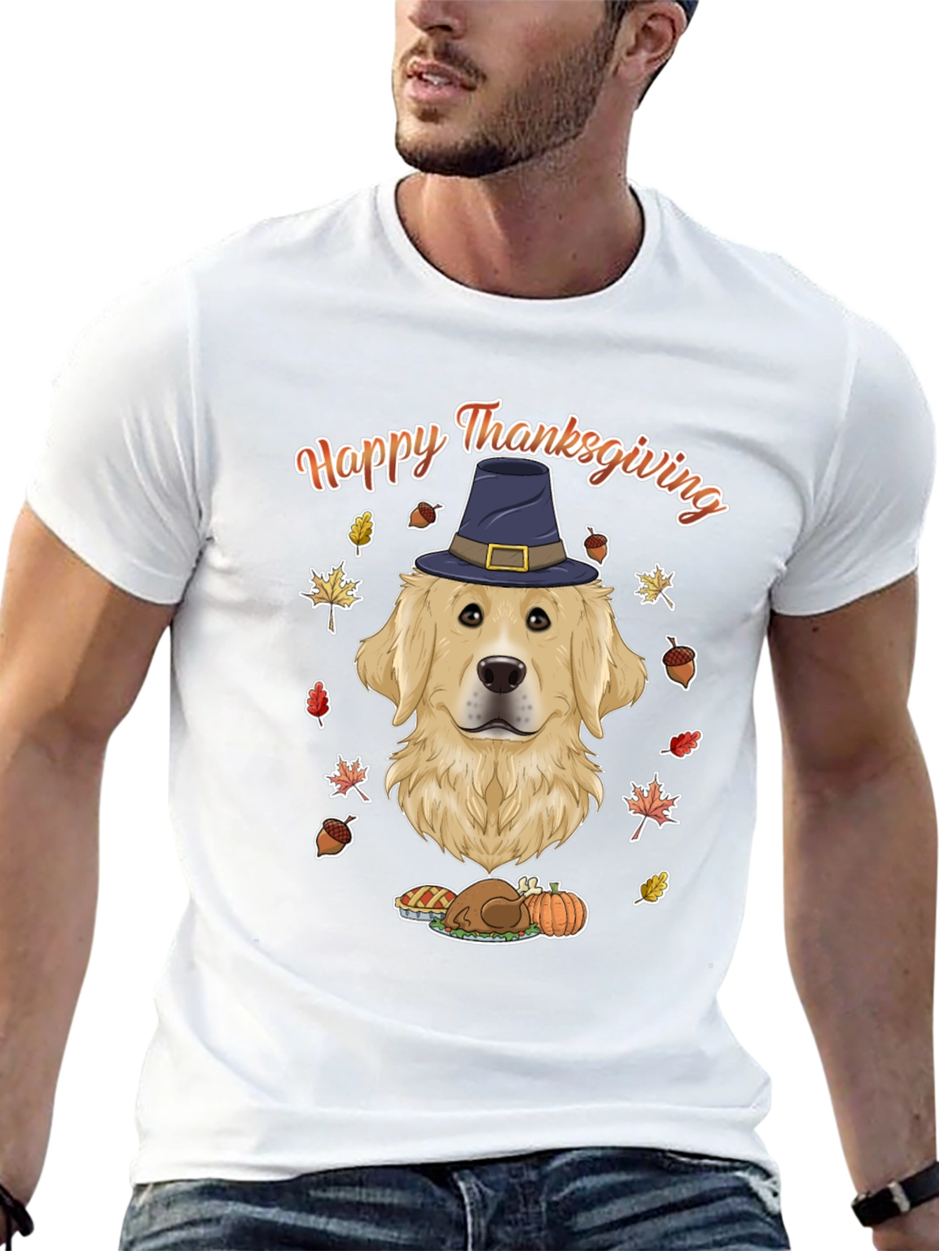 Happy Thanksgiving Dog T-Shirt
