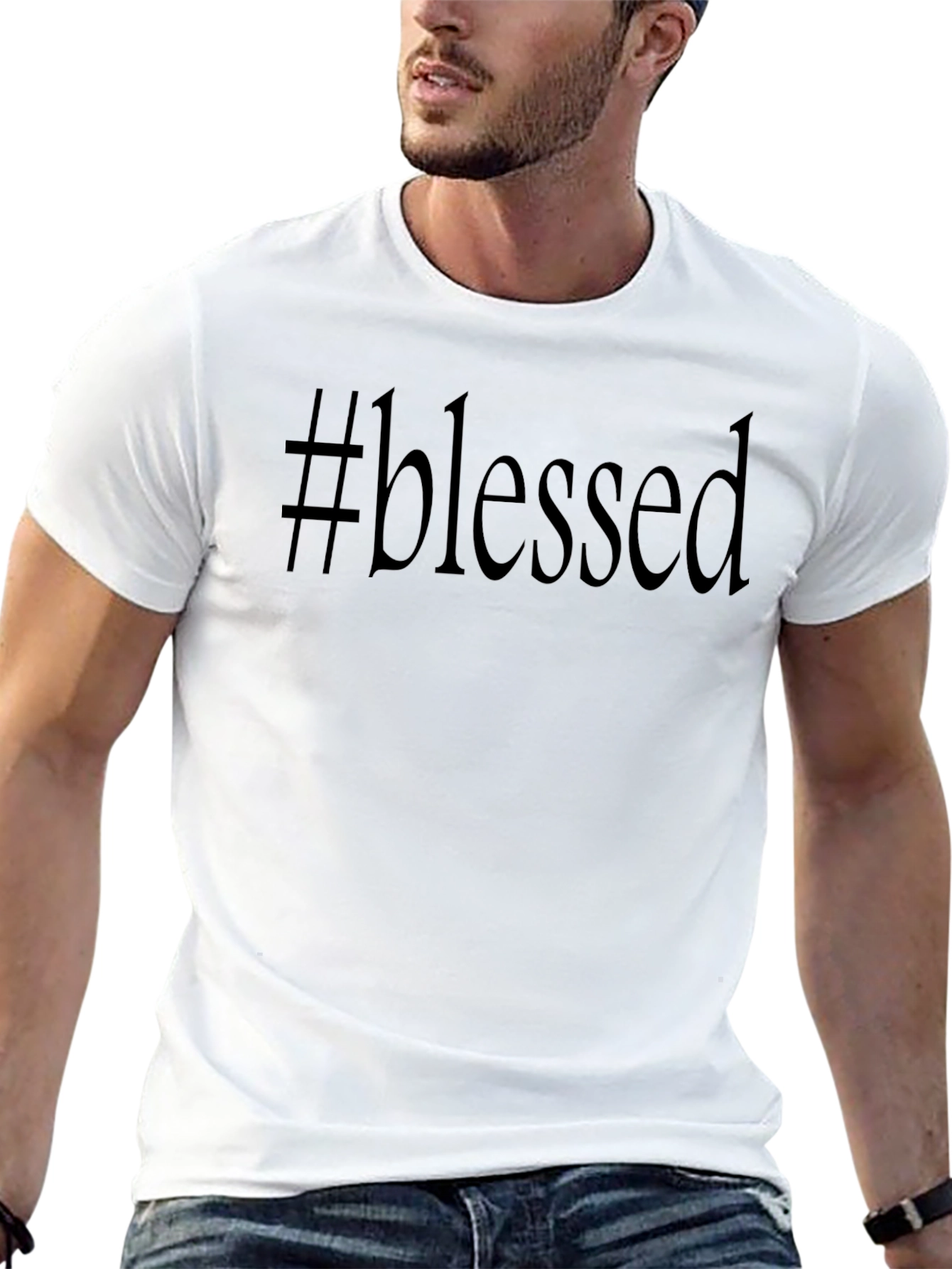 #Blessed Graphic Tee - Trendy & Comfortable