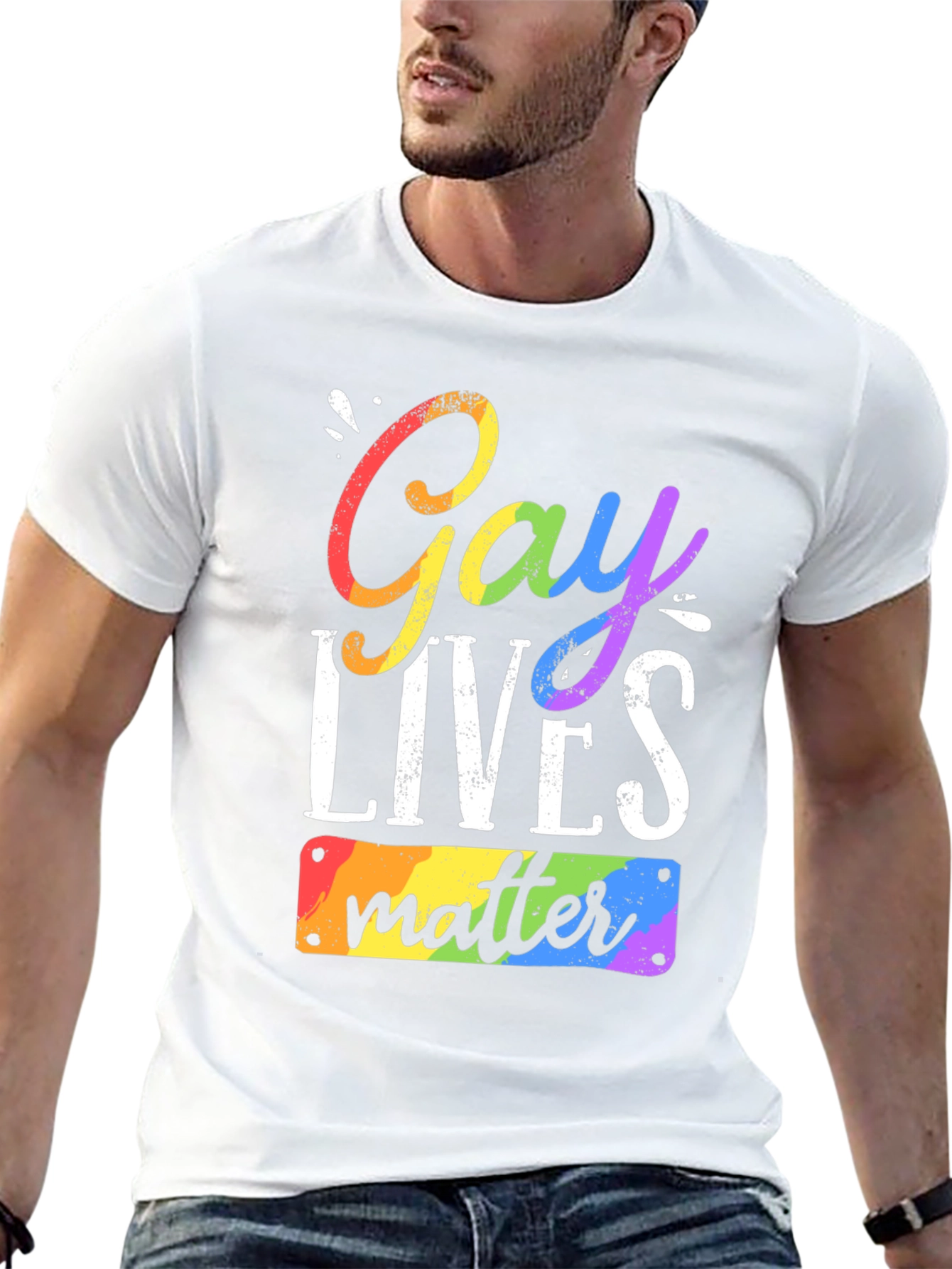 Gay Lives Matter Rainbow Pride T-Shirt