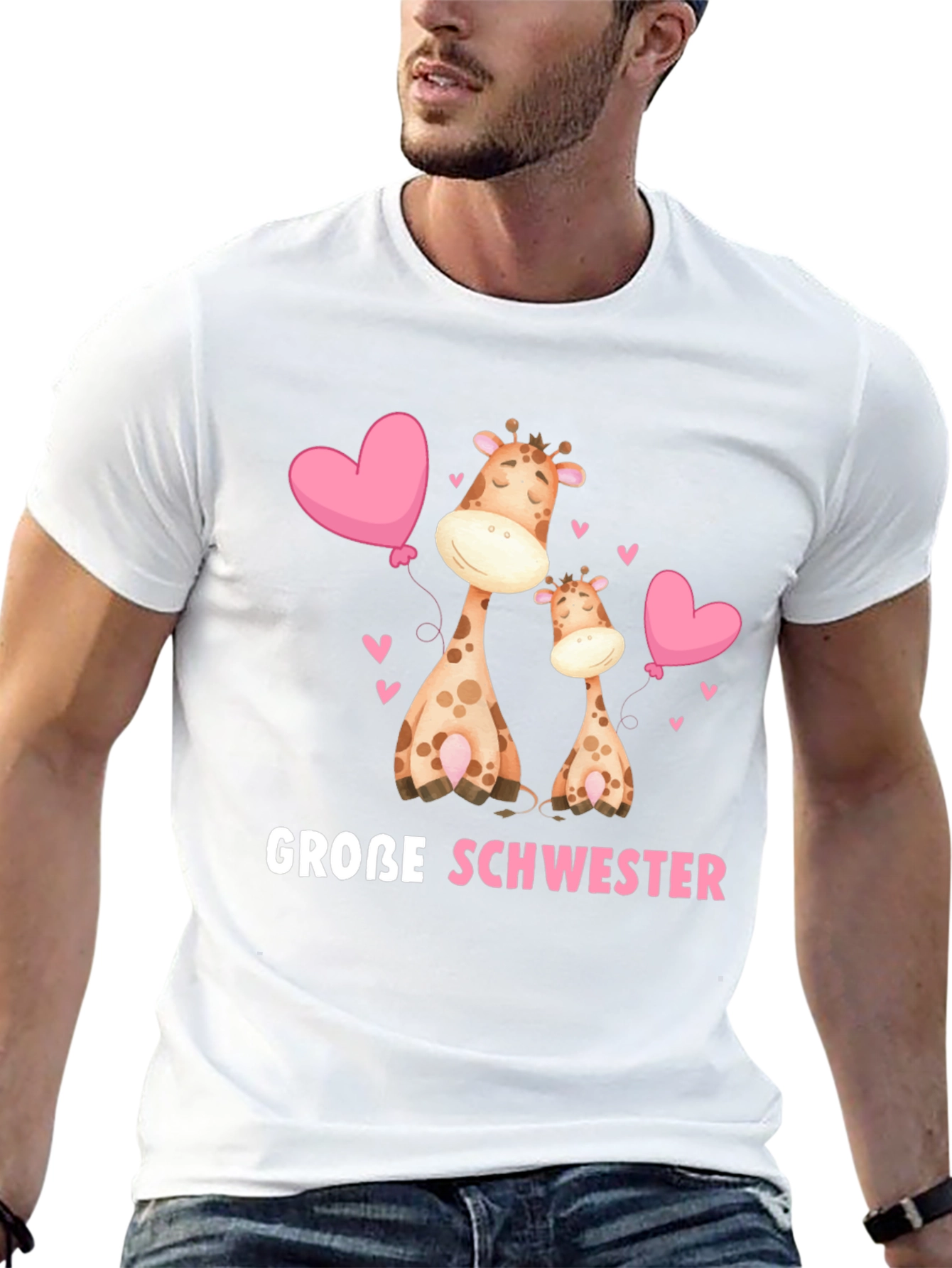 Große Schwester Giraffe T-Shirt