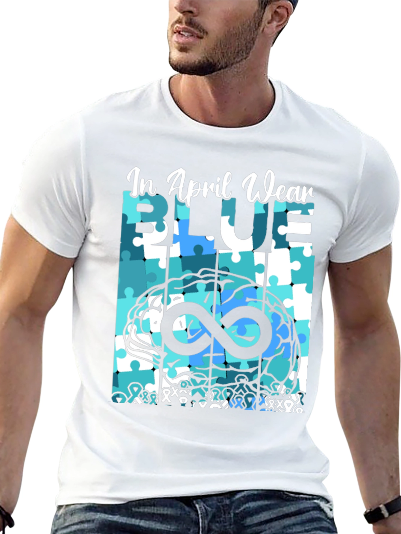 Autism Awareness T-Shirt - In April Wear Blue