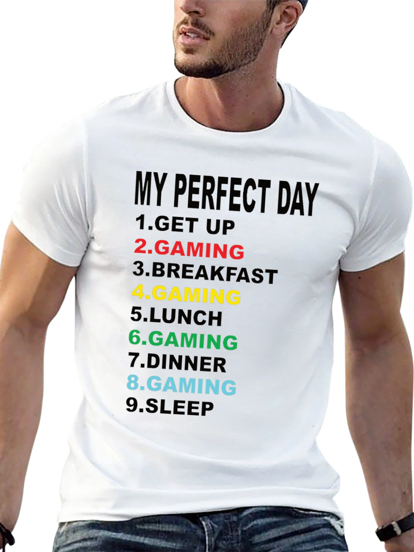 Gamers Perfect Day Graphic Tee - Black