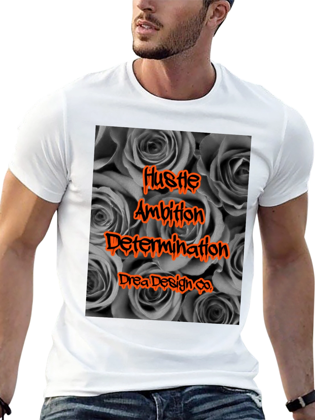 Hustle Ambition Black Graphic Tee
