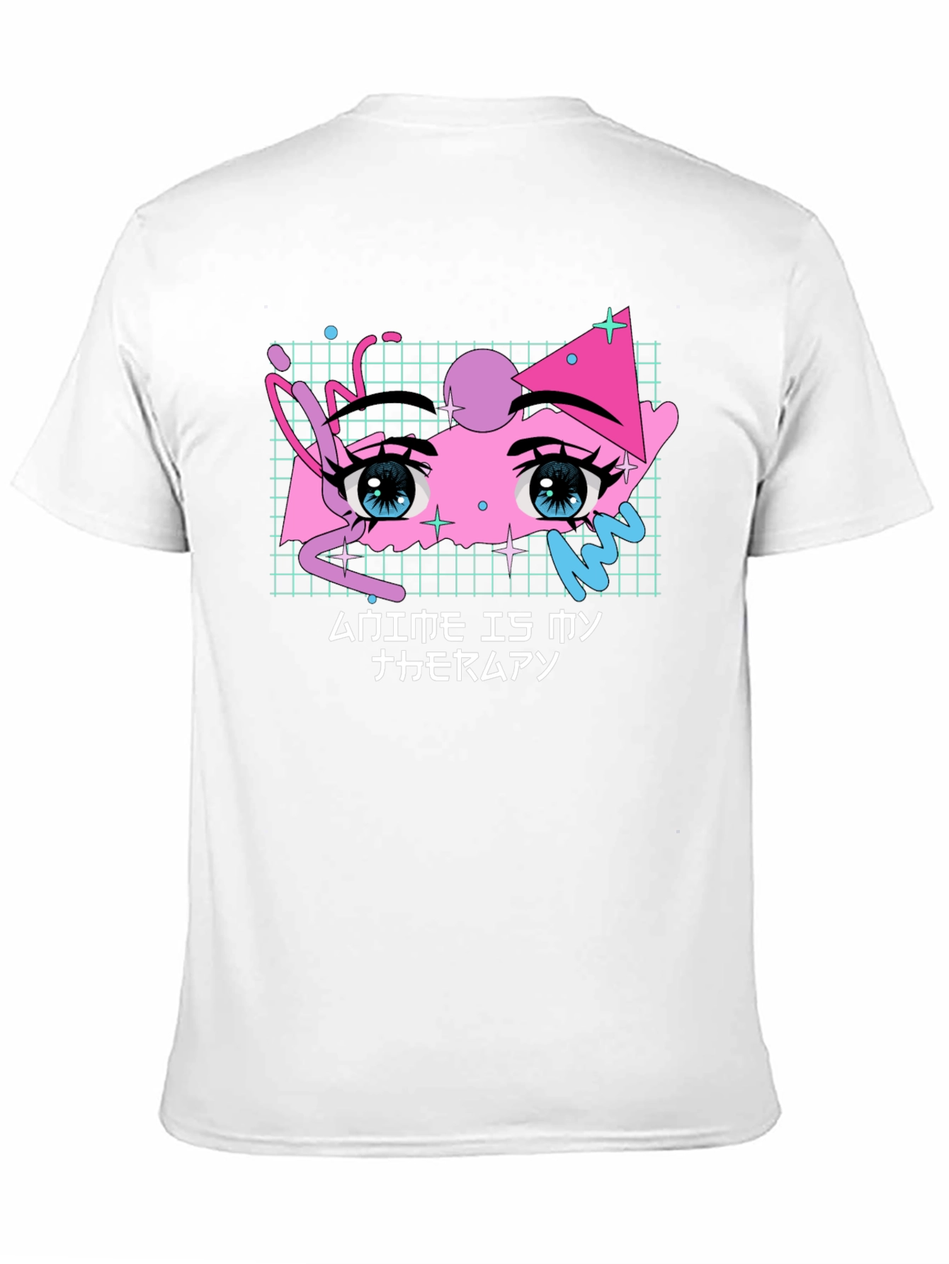 Anime Eyes Graphic Black T-Shirt