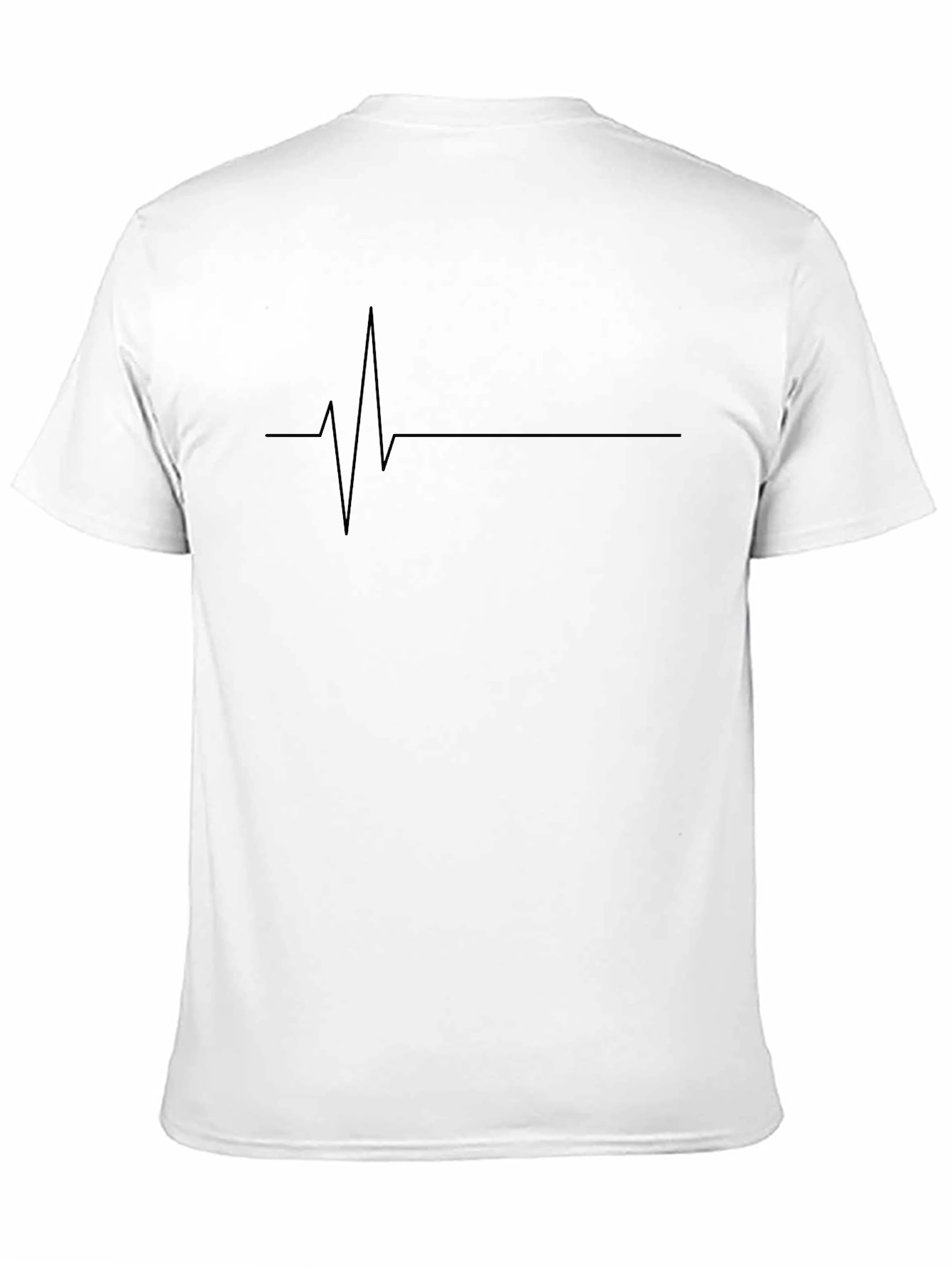 Heartbeat Pulse Line Graphic Tee - Black