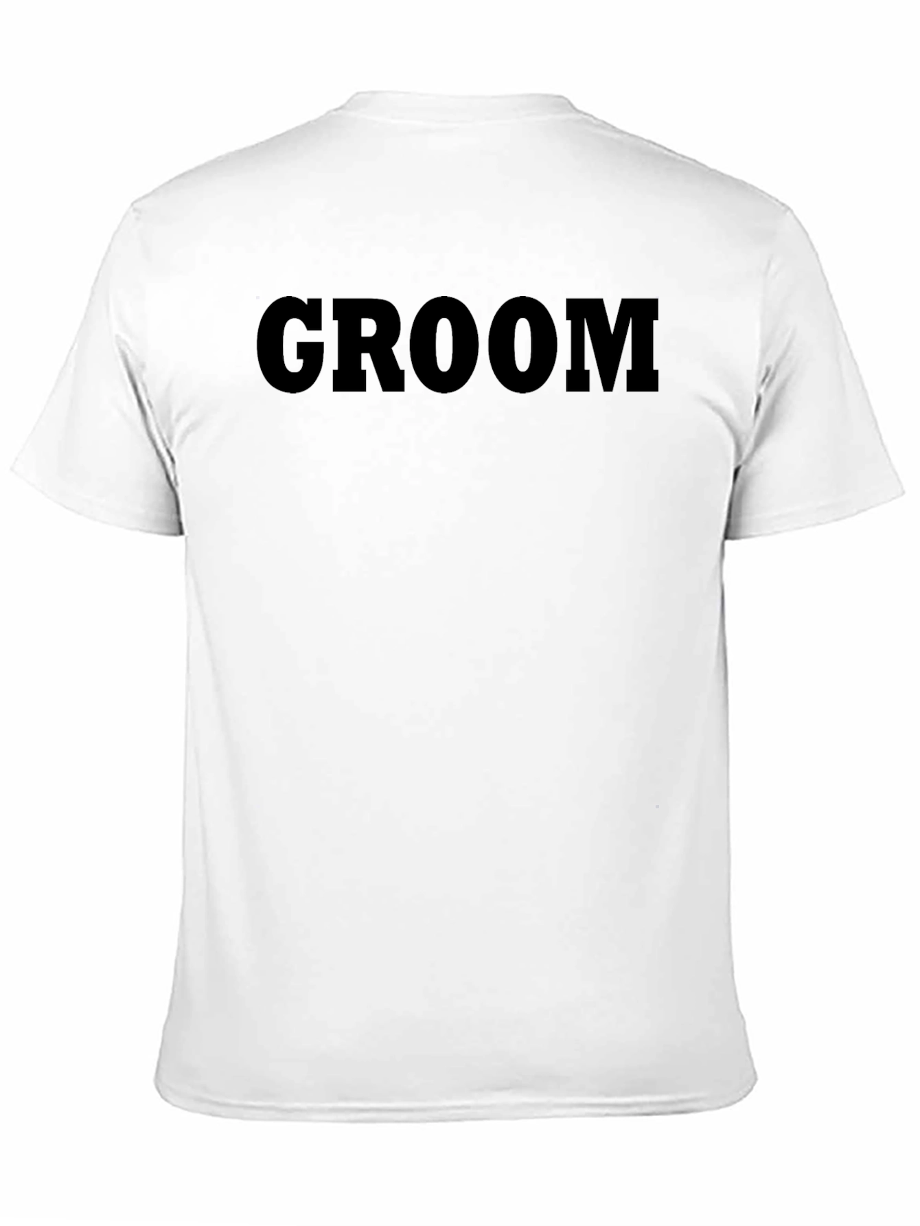 Groom T-Shirt - Black Crew Neck Wedding Apparel