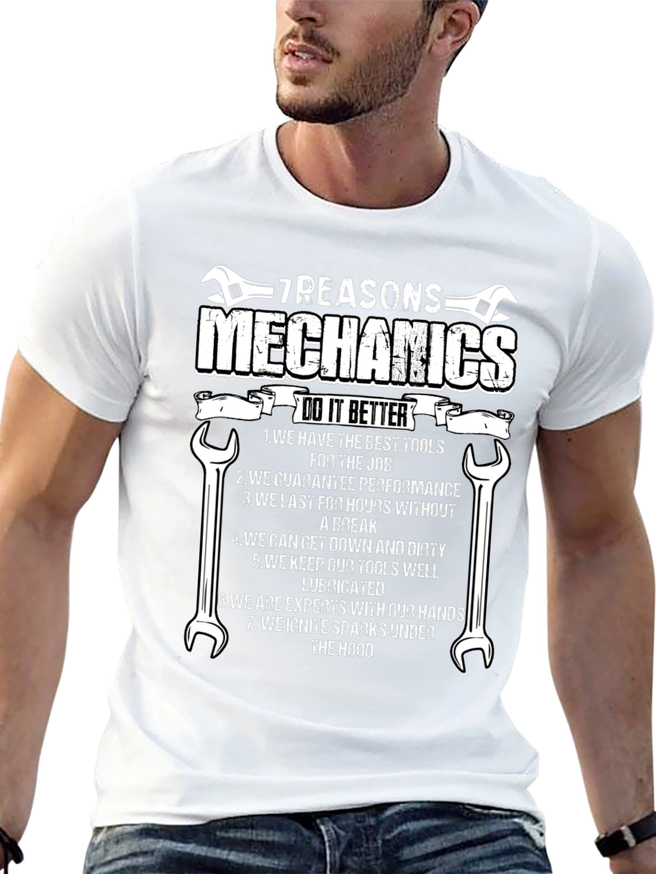 7 Reasons Mechanics T-Shirt - Humorous Mechanic Gift