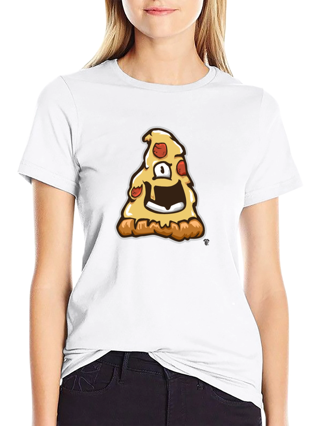 Pizza Monster Graphic Tee - Black