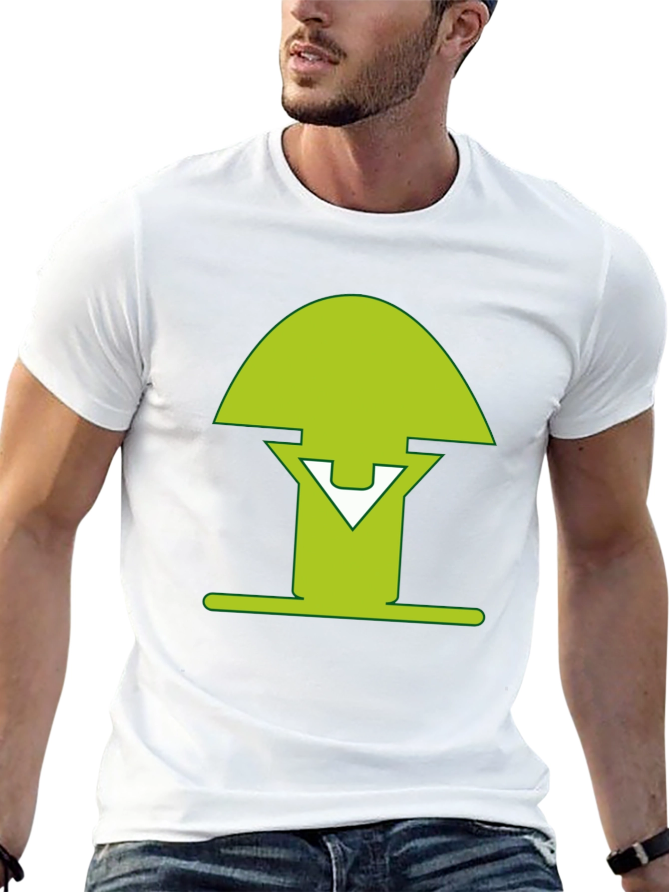 Green Mushroom Graphic Tee - Modern Style