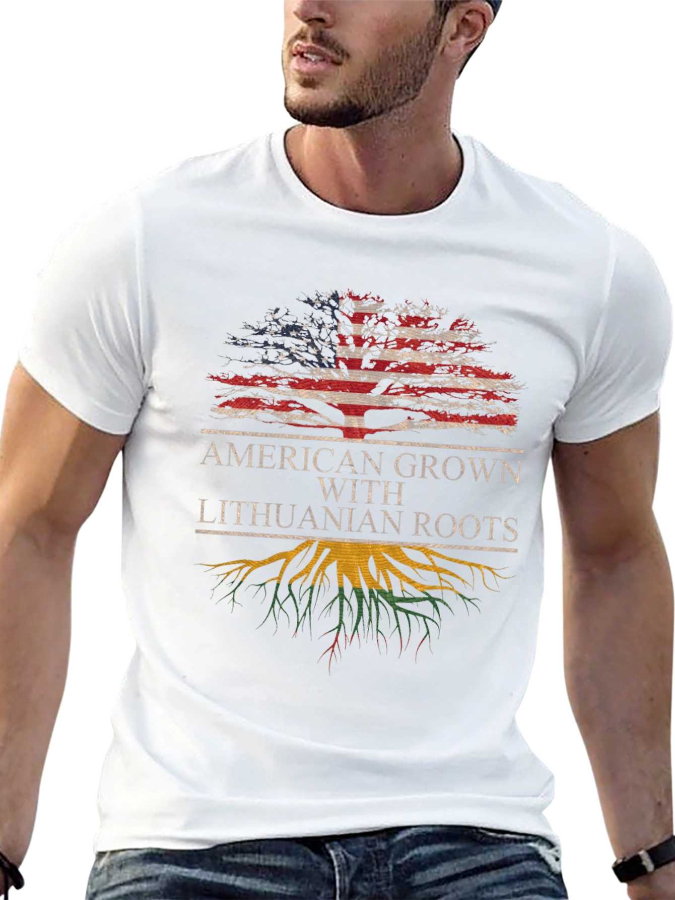 American Grown Lithuanian Roots T-Shirt